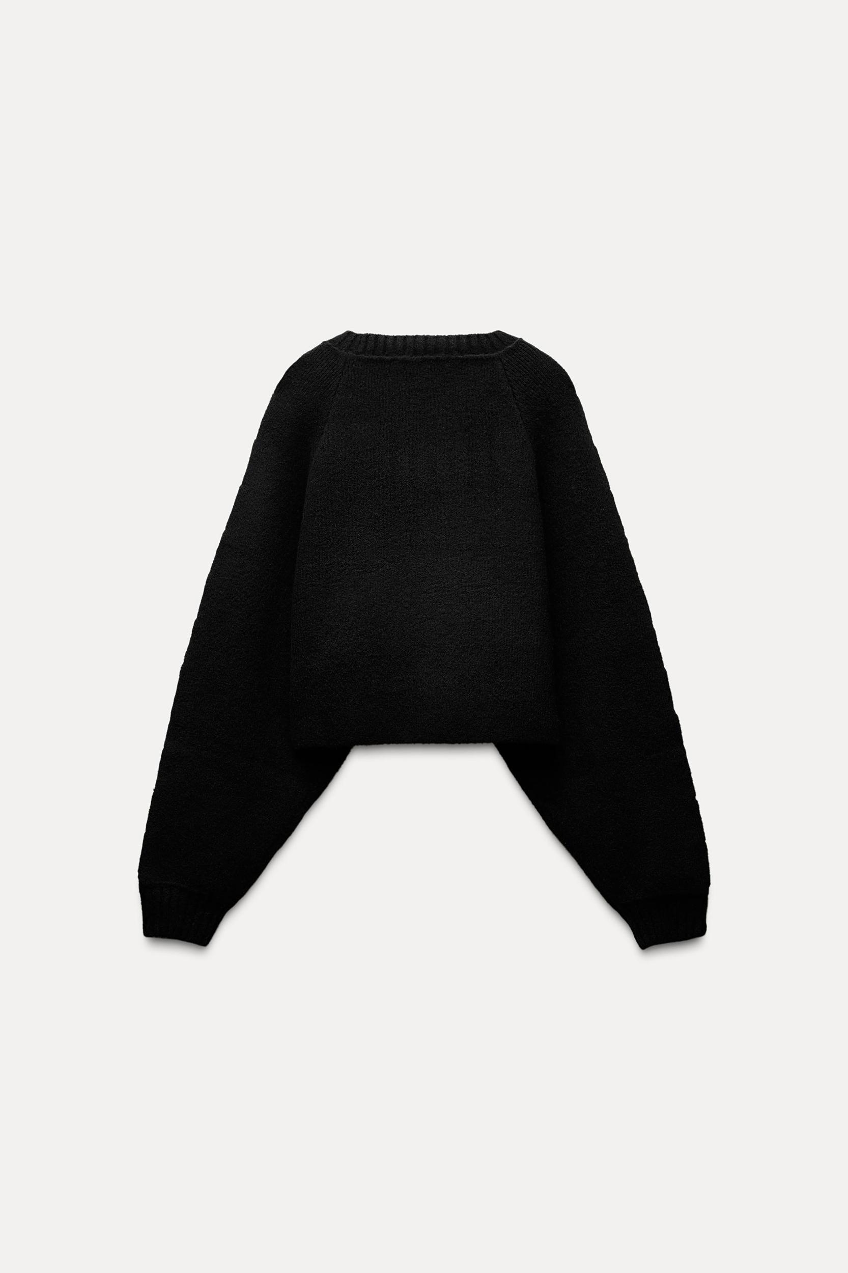 BOBBLE SLEEVE KNIT SWEATER Product Image