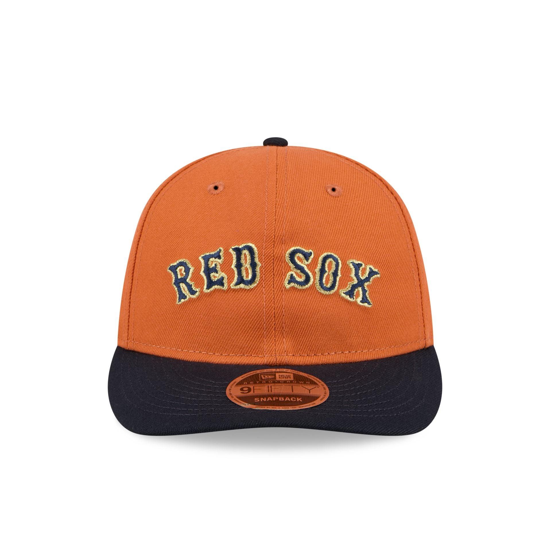 Boston Red Sox Gold Wood Retro Crown 9FIFTY Snapback Hat Male Product Image