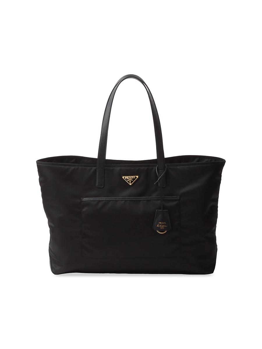 Womens Re-Edition 1978 Large Re-Nylon and Saffiano Leather Tote Bag Product Image
