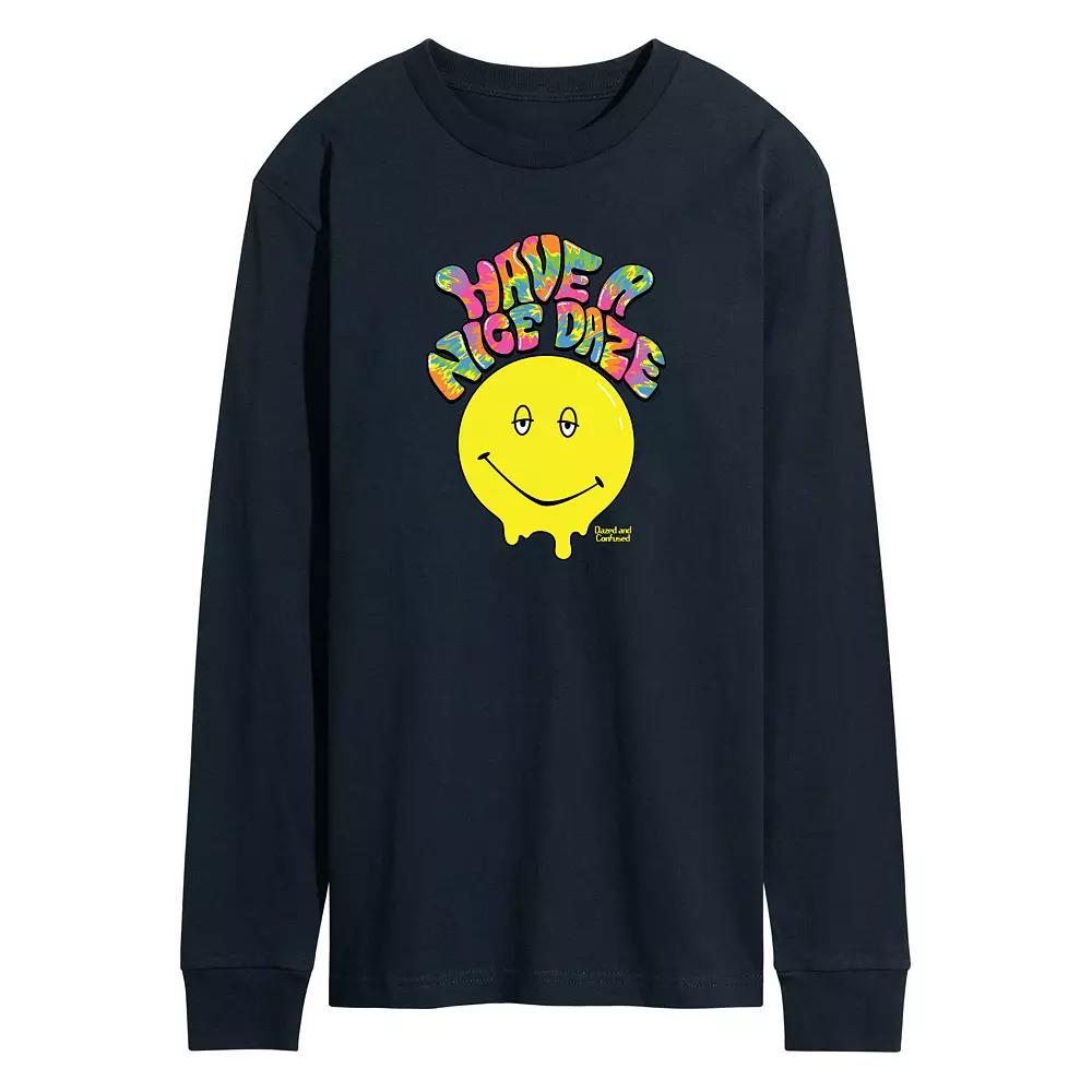 Men's Dazed and Confused Have a Nice Daze Smiley Long Sleeve Graphic Tee,  Product Image