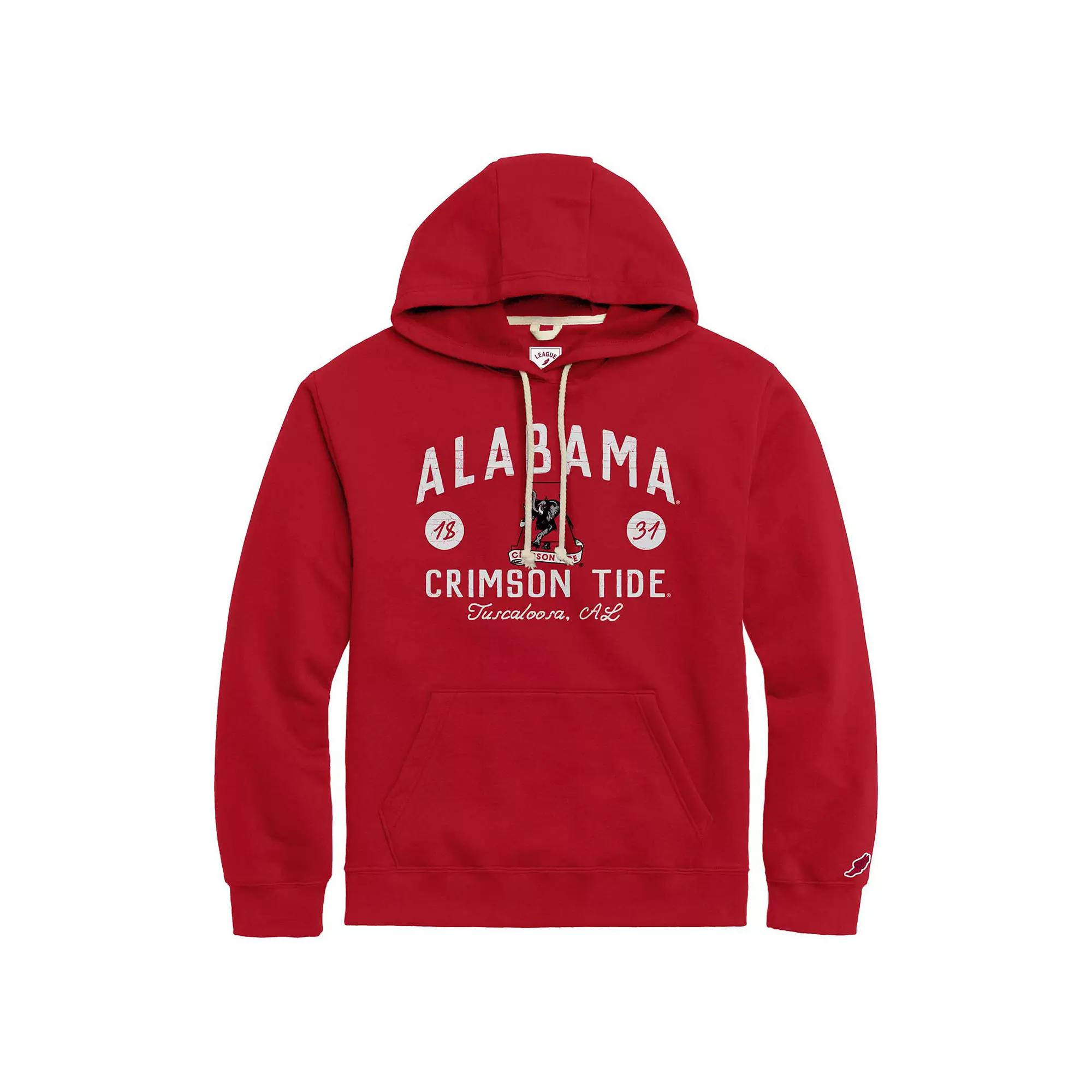 Men's League Collegiate Wear  Crimson Alabama Crimson Tide Bendy Arch Essential Pullover Hoodie, Size: 2XL, Red Product Image