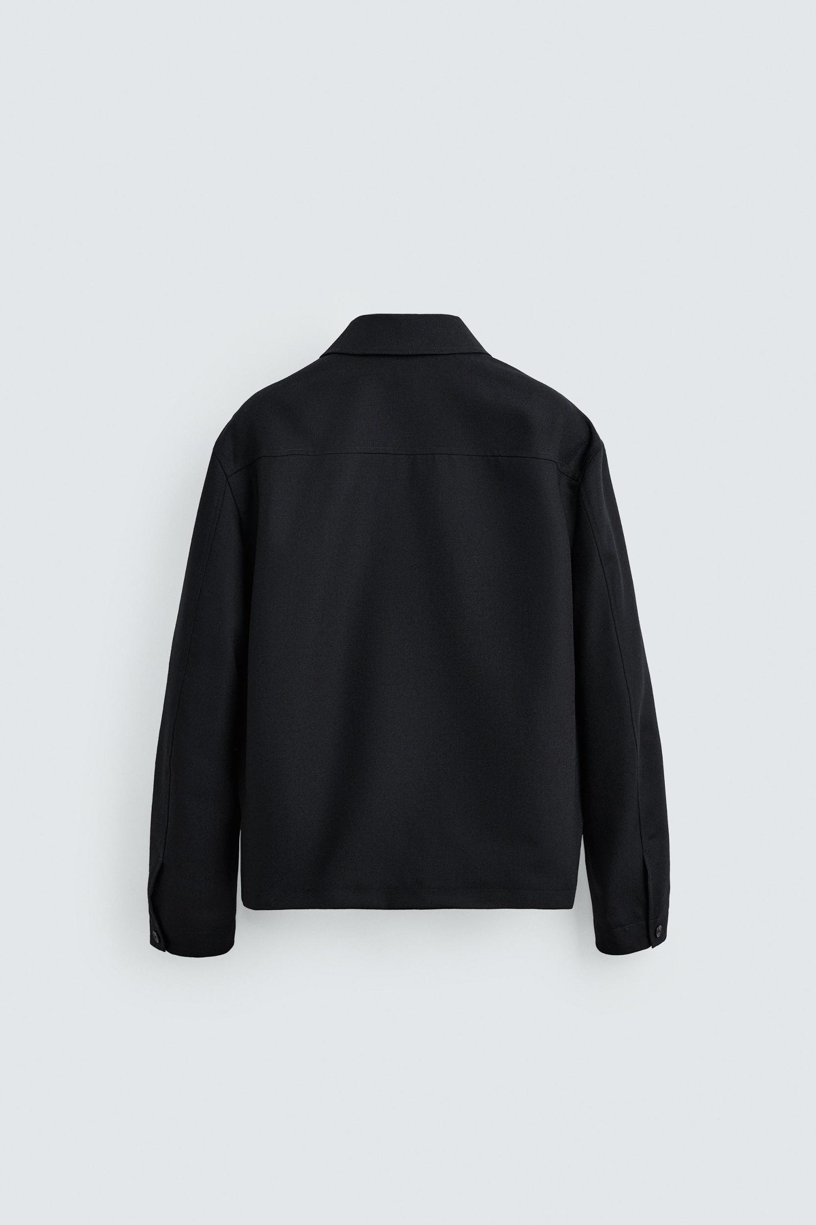 WOOL ZIP-UP OVERSHIRT Product Image