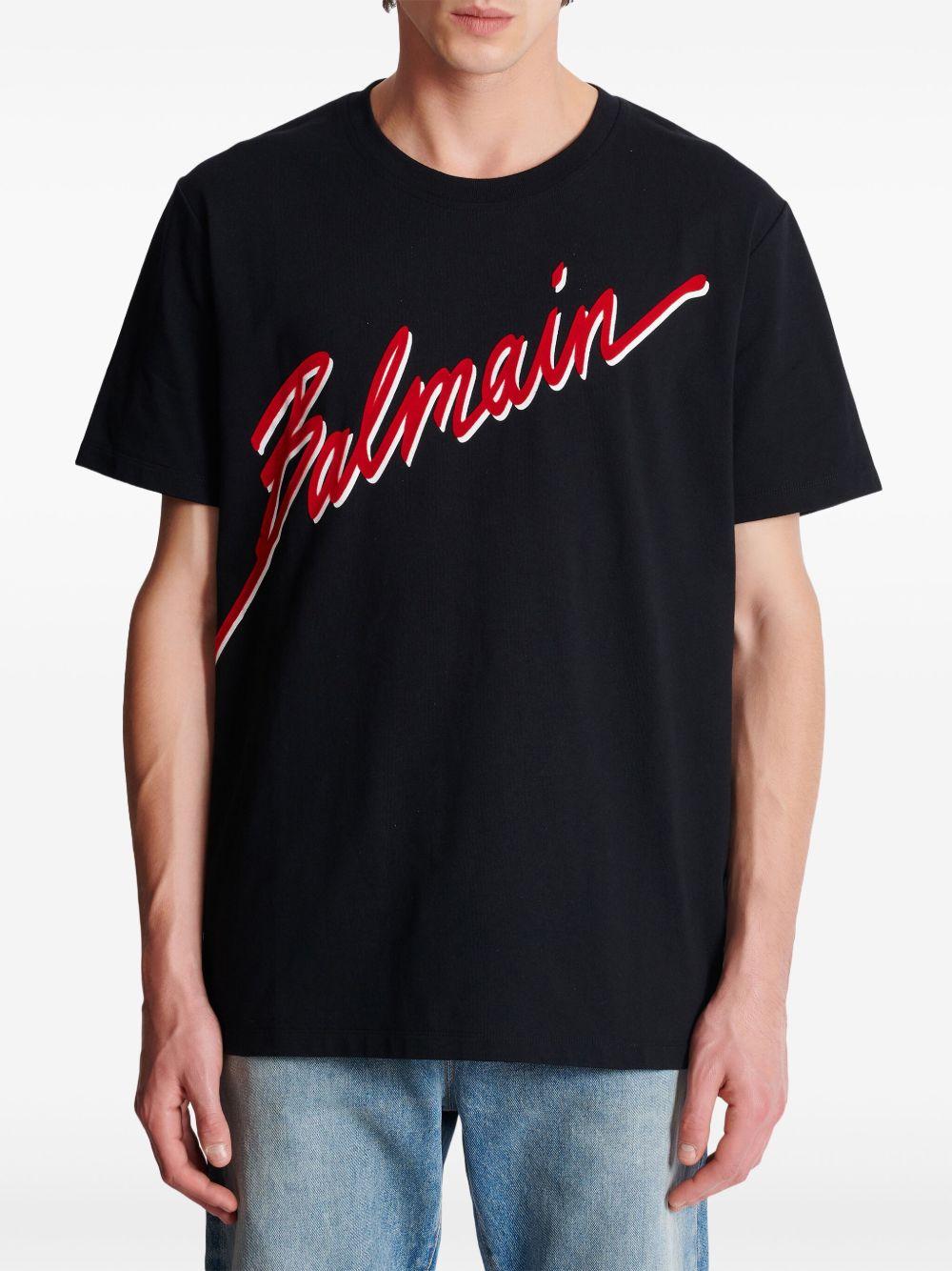 flocked-logo t-shirt Product Image