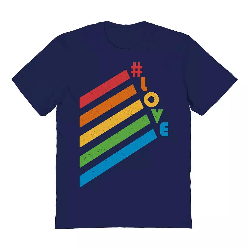 Men's COLAB89 by Threadless LOVE Pride Graphic Tee, Size: Medium, Blue Product Image