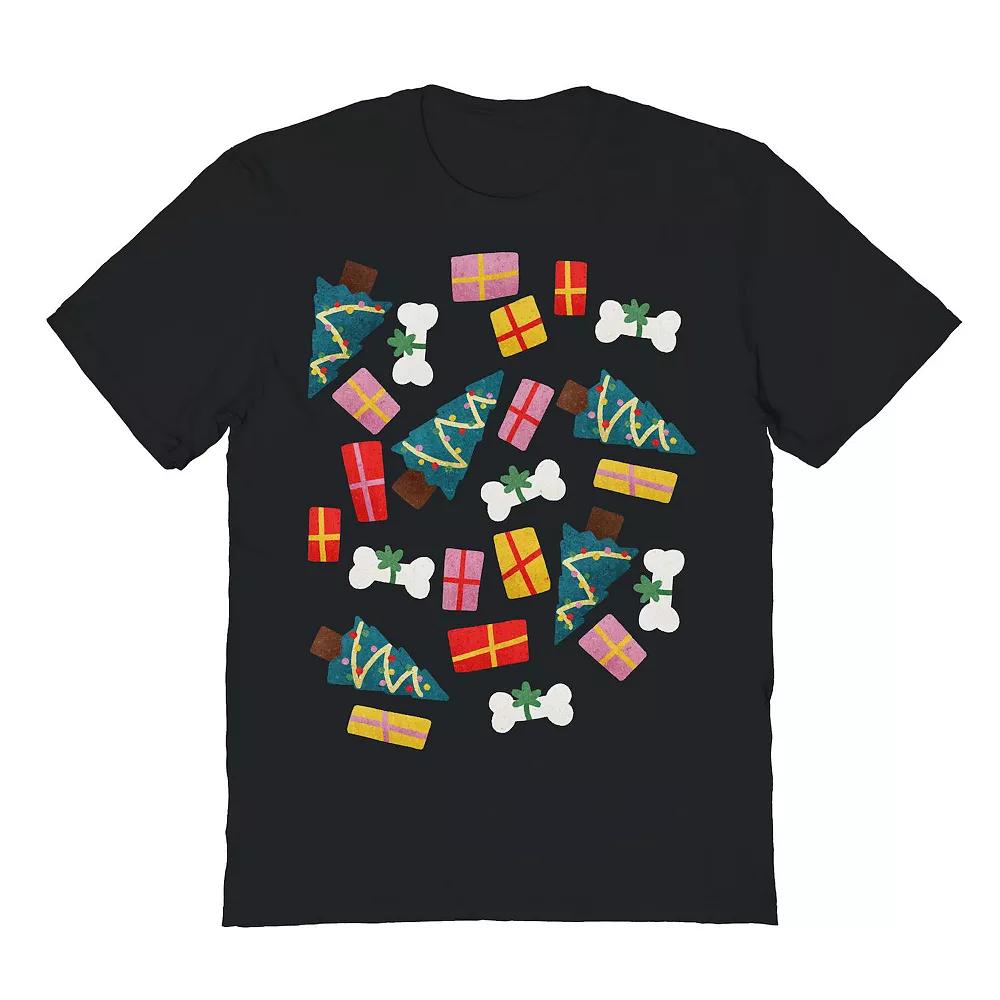 Men's For Dogs Christmas Graphic Tee, Size: XXL, Black Product Image