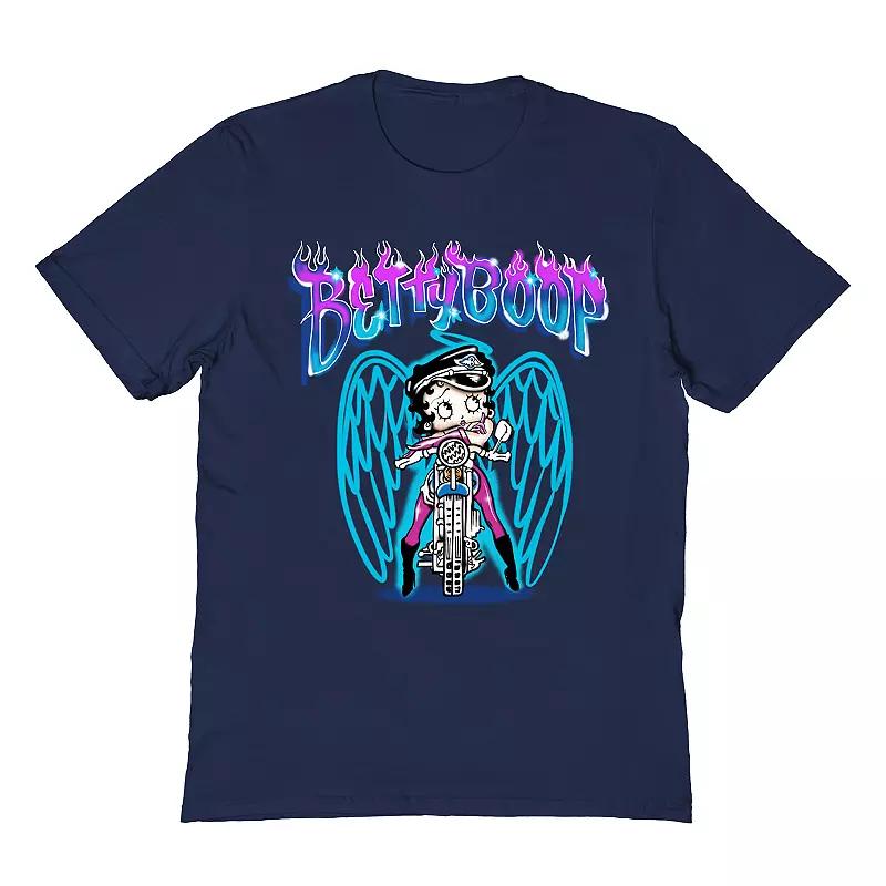 Men's Betty Boop T-Shirt, Size: Large, Blue Product Image