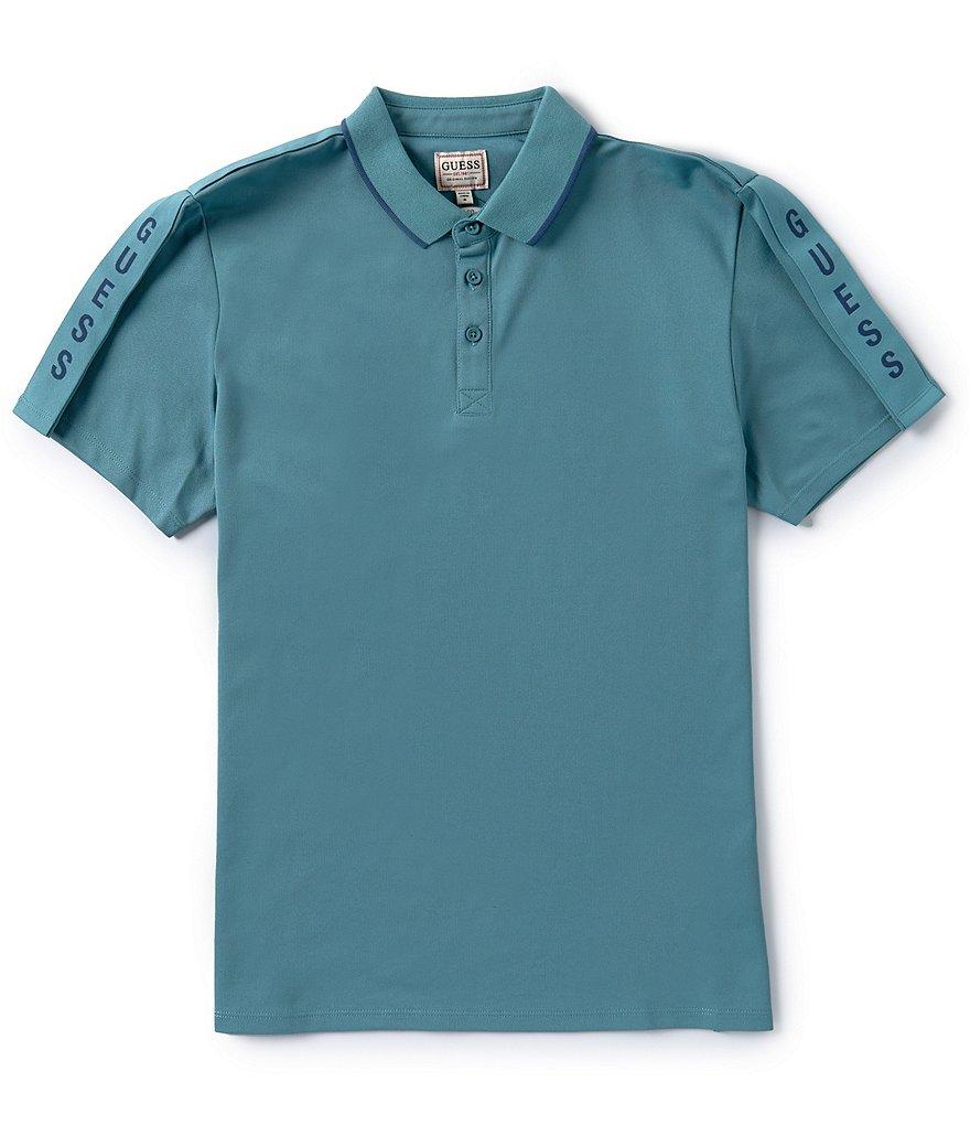 Guess Short Sleeve Pique Guess Tape Polo Product Image