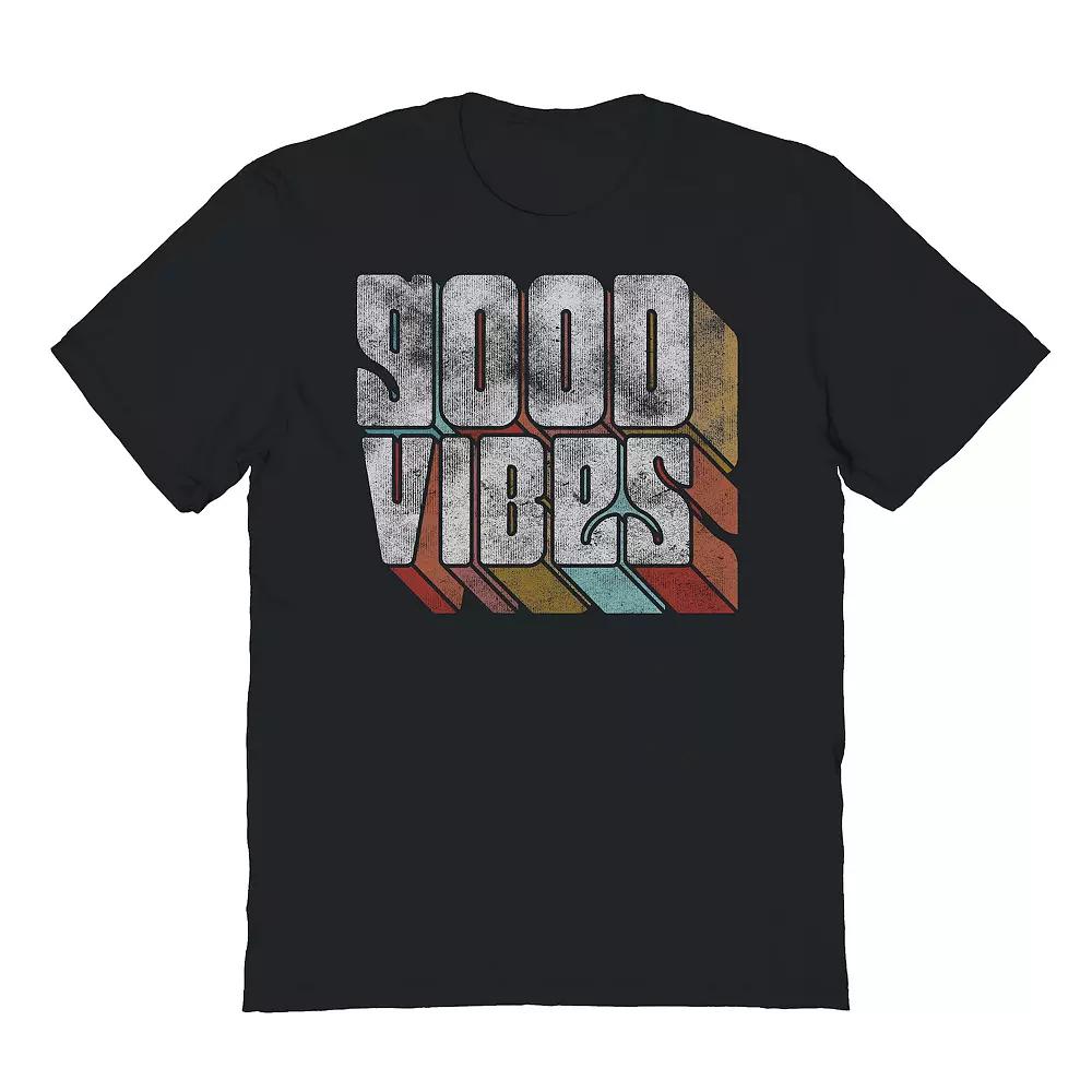 Men's Good Vibes Graphic Tee, Size: Medium, Black Product Image
