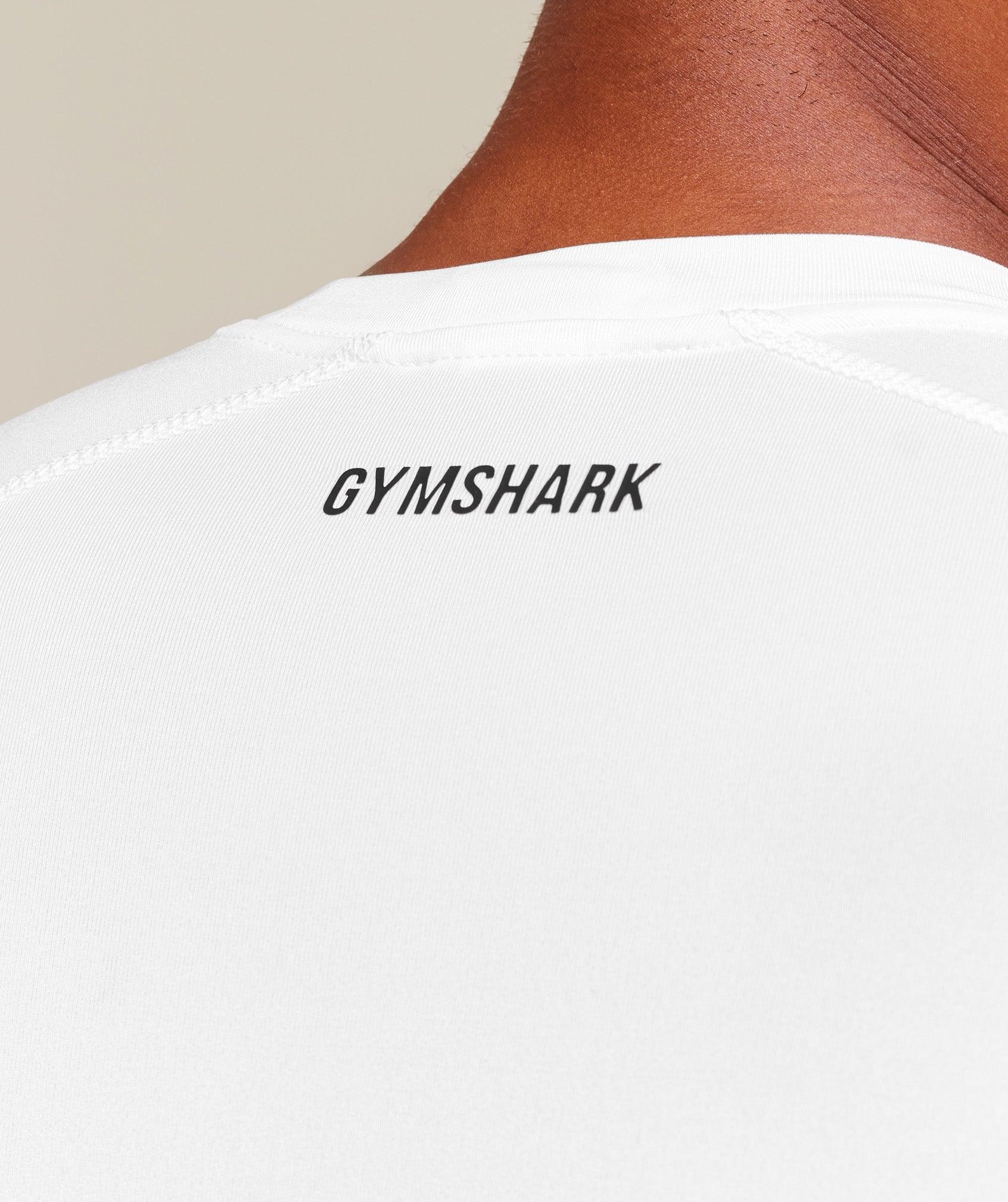 Gymshark Element Baselayer Long Sleeve T-Shirt - White Male Product Image