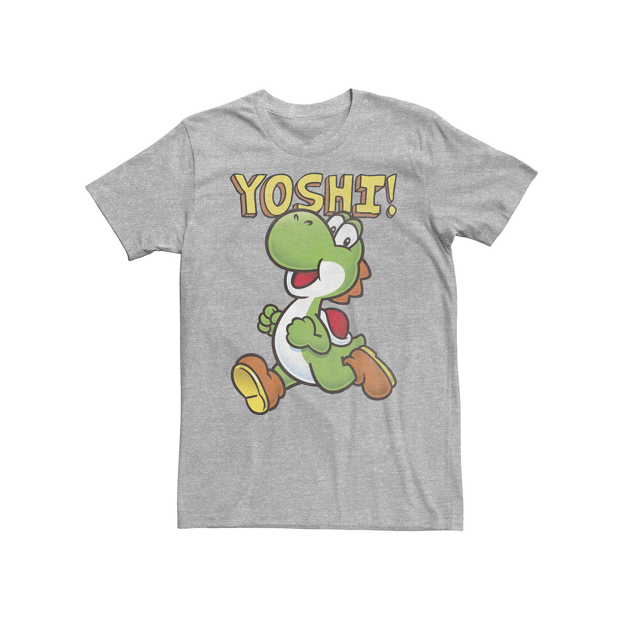 Big & Tall Nintendo Super Mario Yoshi Intro Jump Tee, Men's, Size: Large Tall, Athletic Grey Product Image