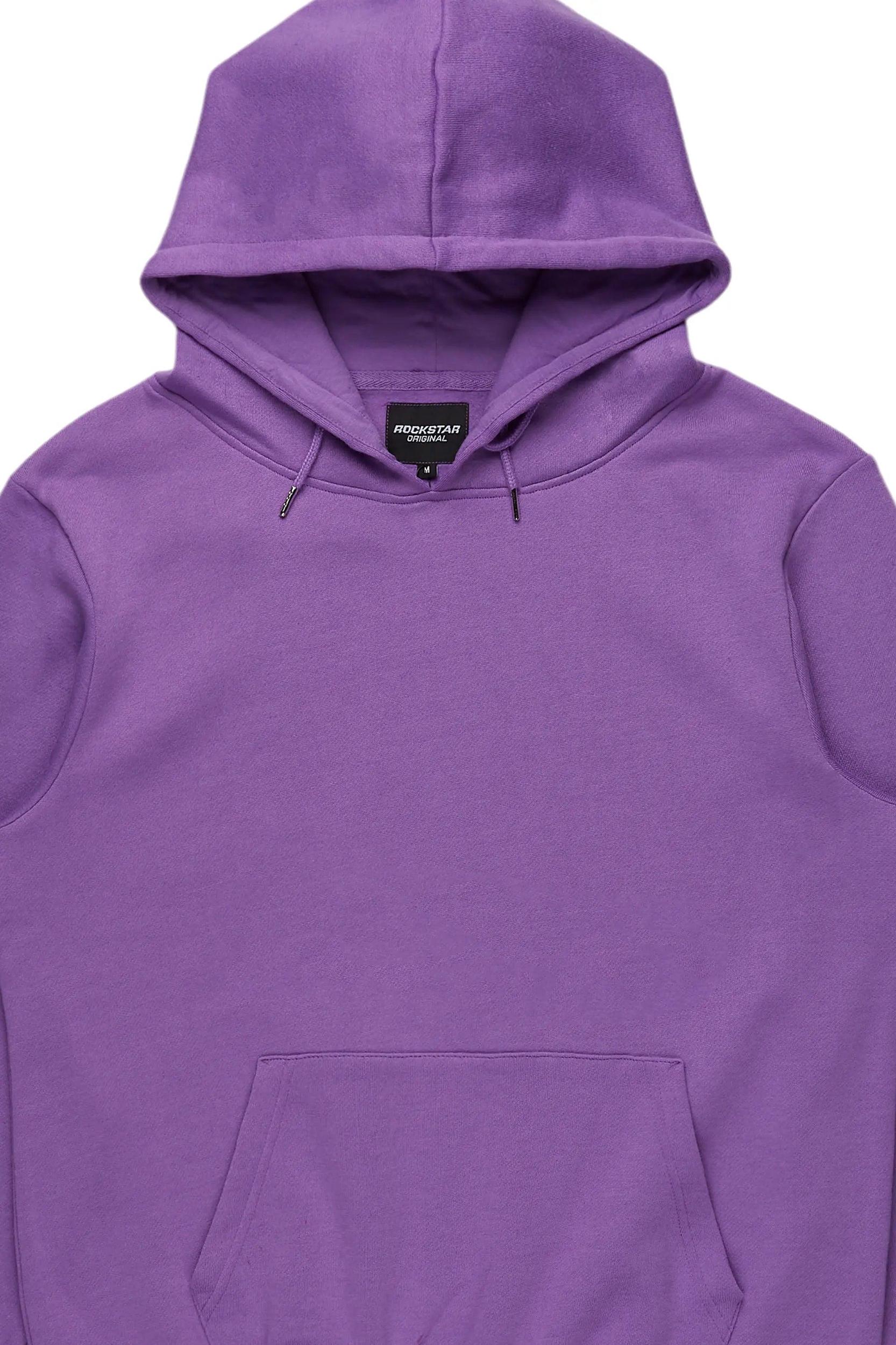 Basic Purple Rockstar Hoodie Male Product Image
