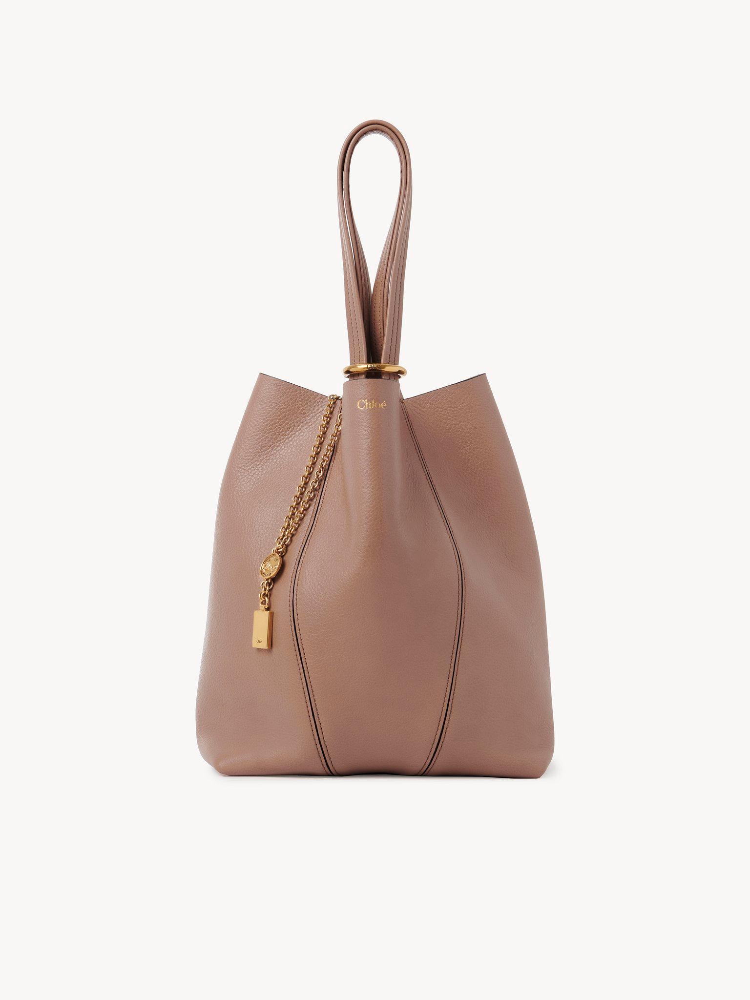 Chloé Spin tote bag in grained leather Product Image
