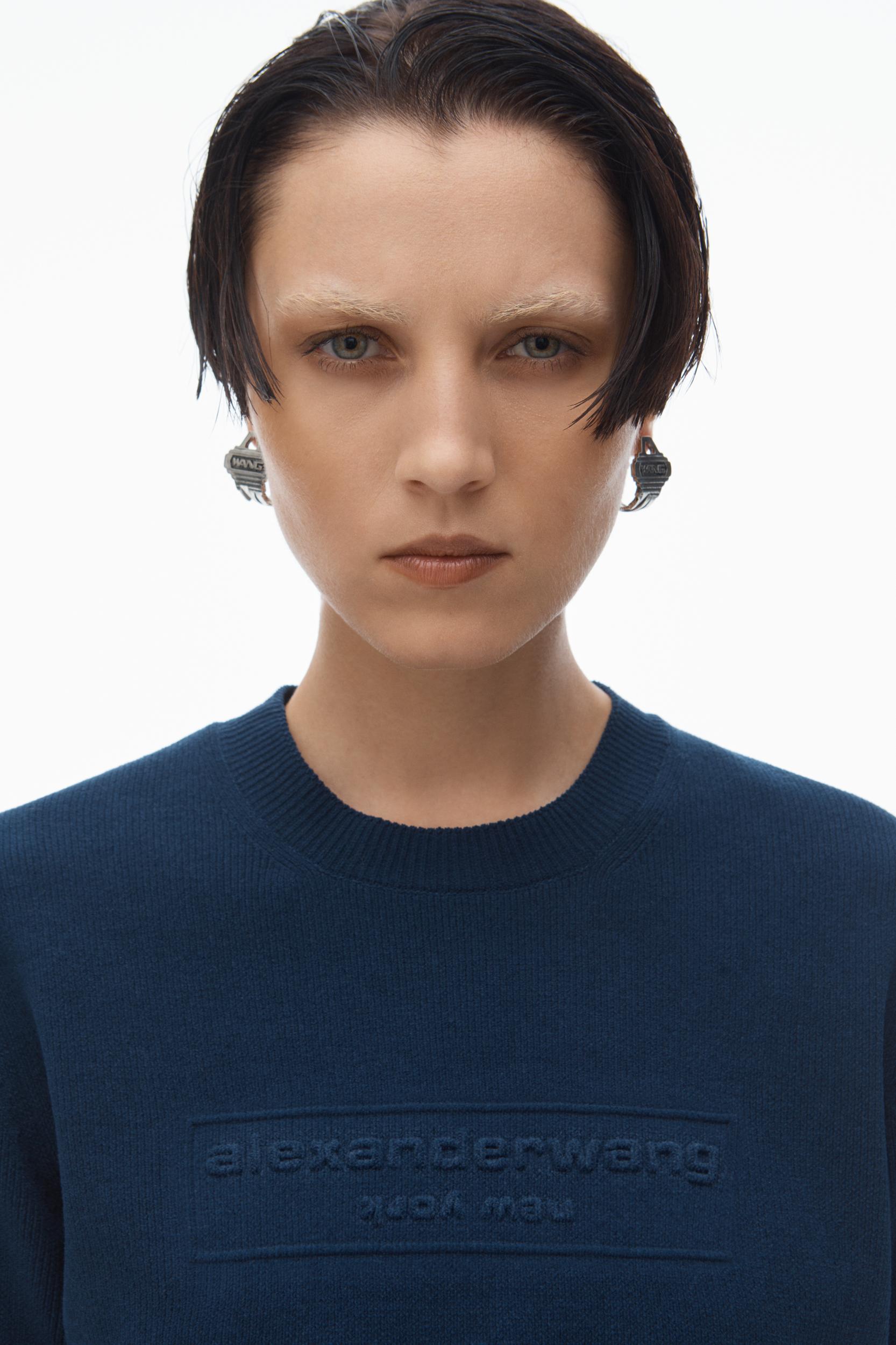 Logo-embossed Tee In Rib-knit Product Image