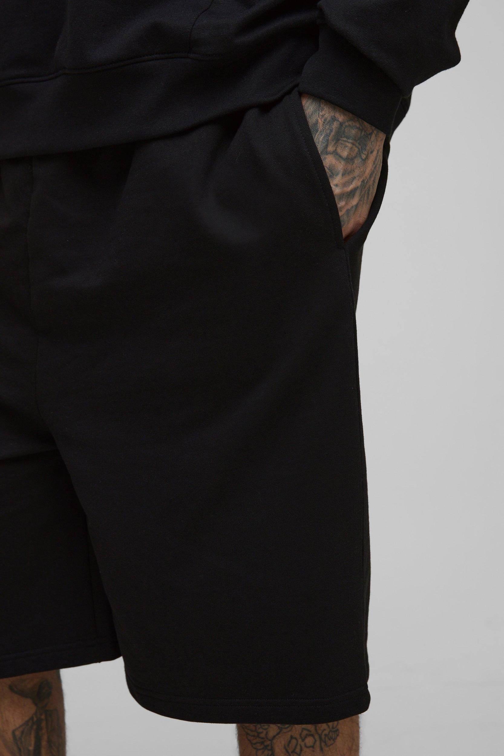 Tall 260GSM Loopback Oversized Drop Crotch Basic Shorts | boohooMAN USA Product Image