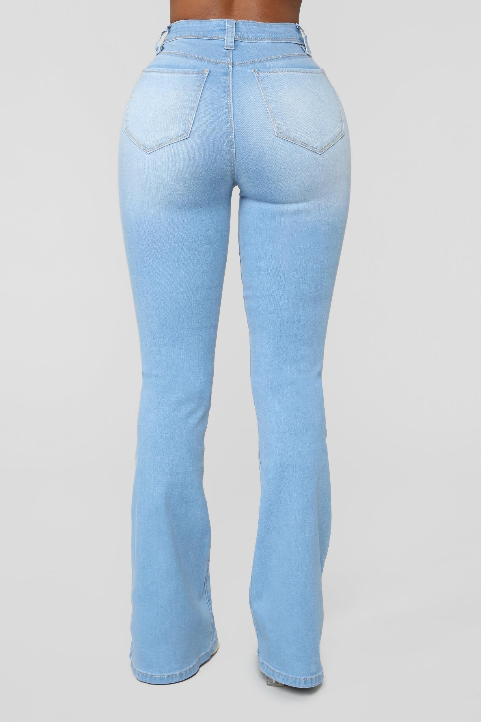 Jodie High Rise Flare Jeans - Light Blue Wash Product Image