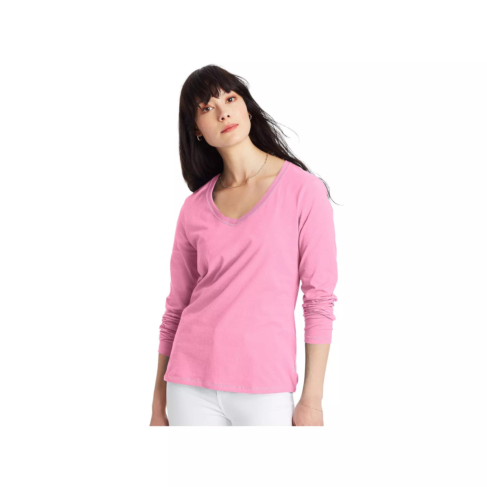 Women's Hanes® Originals Long Sleeve Tee,  Product Image