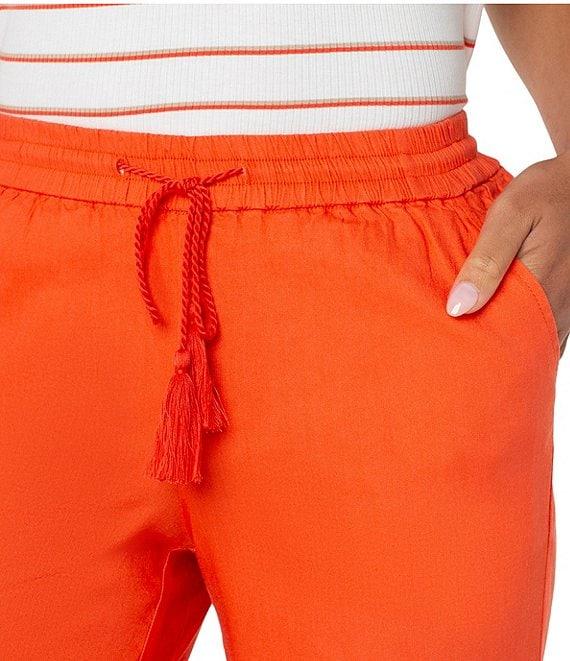 Liverpool Los Angeles Pull-On Drawstring Waistband Stretch Linen Blend Pants Product Image