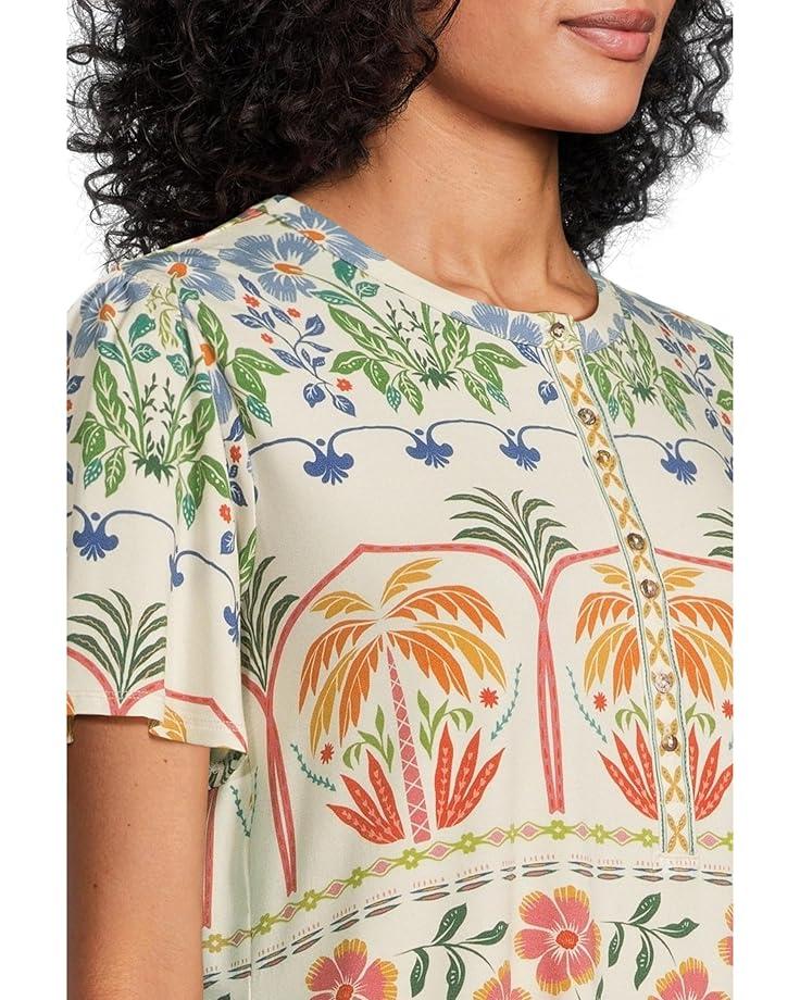 The Janie Favorite V-neck Puff Sleeve Tee- Emily Product Image