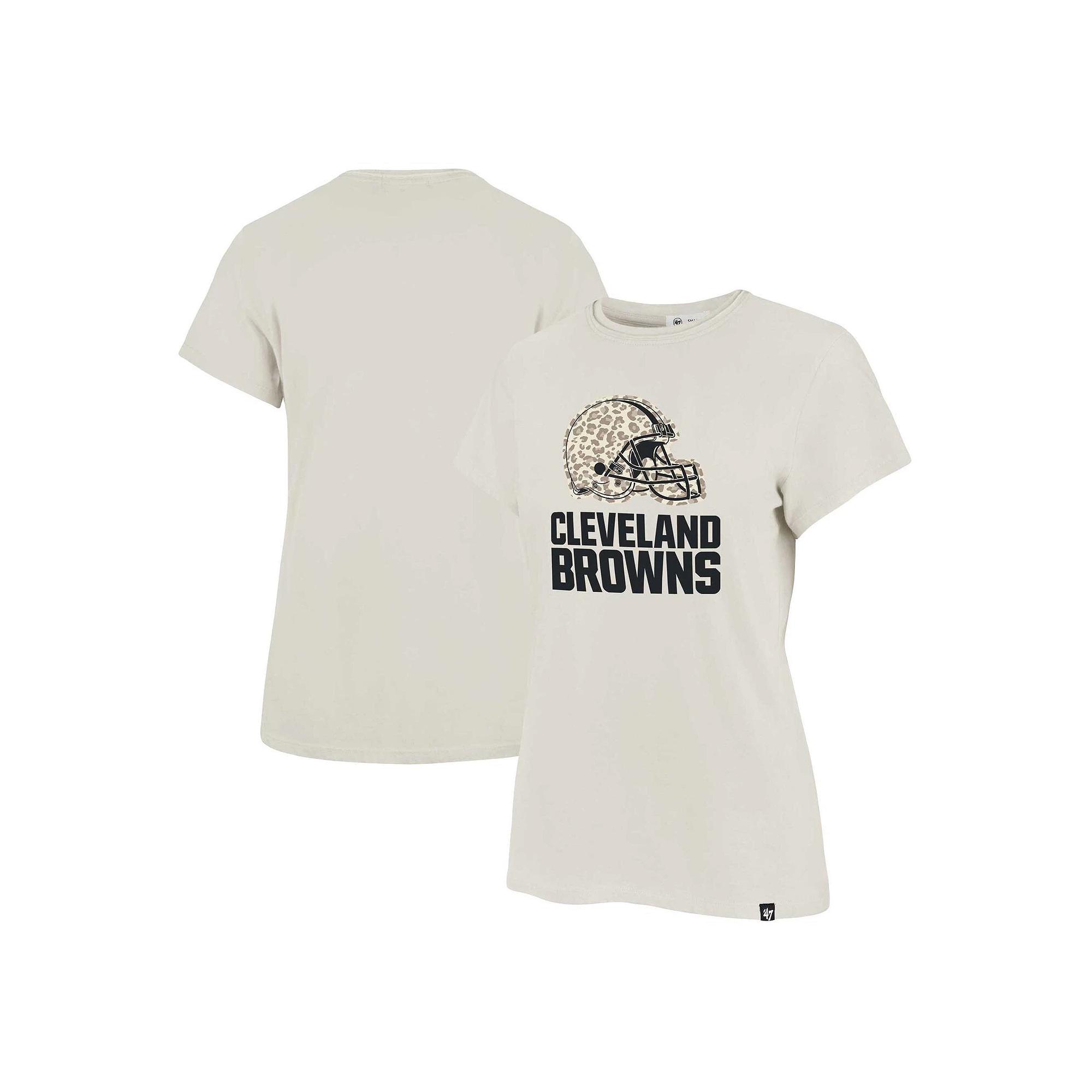 Women's '47 Cream Cleveland Browns Panthera Frankie T-Shirt,  Product Image