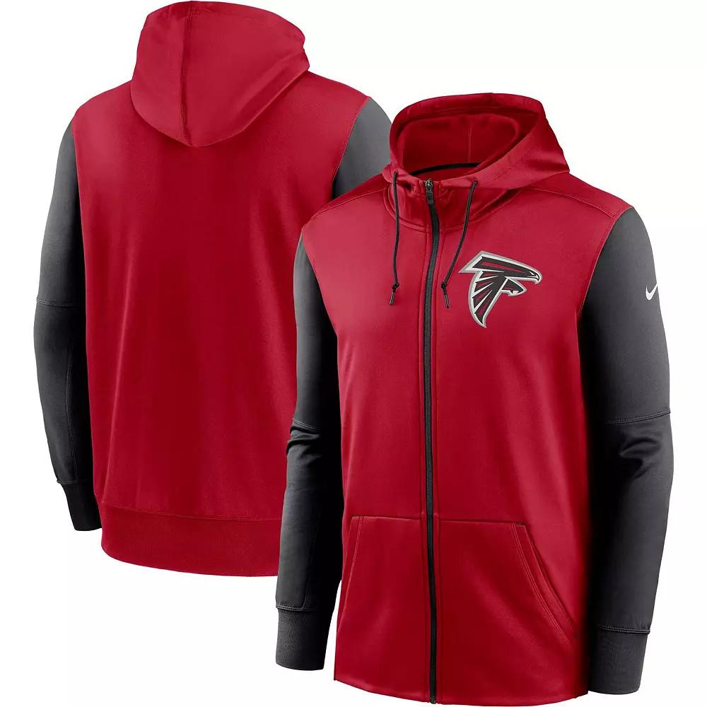 Men's Nike  Red Atlanta Falcons Performance Full-Zip Hoodie, Size: Small Product Image