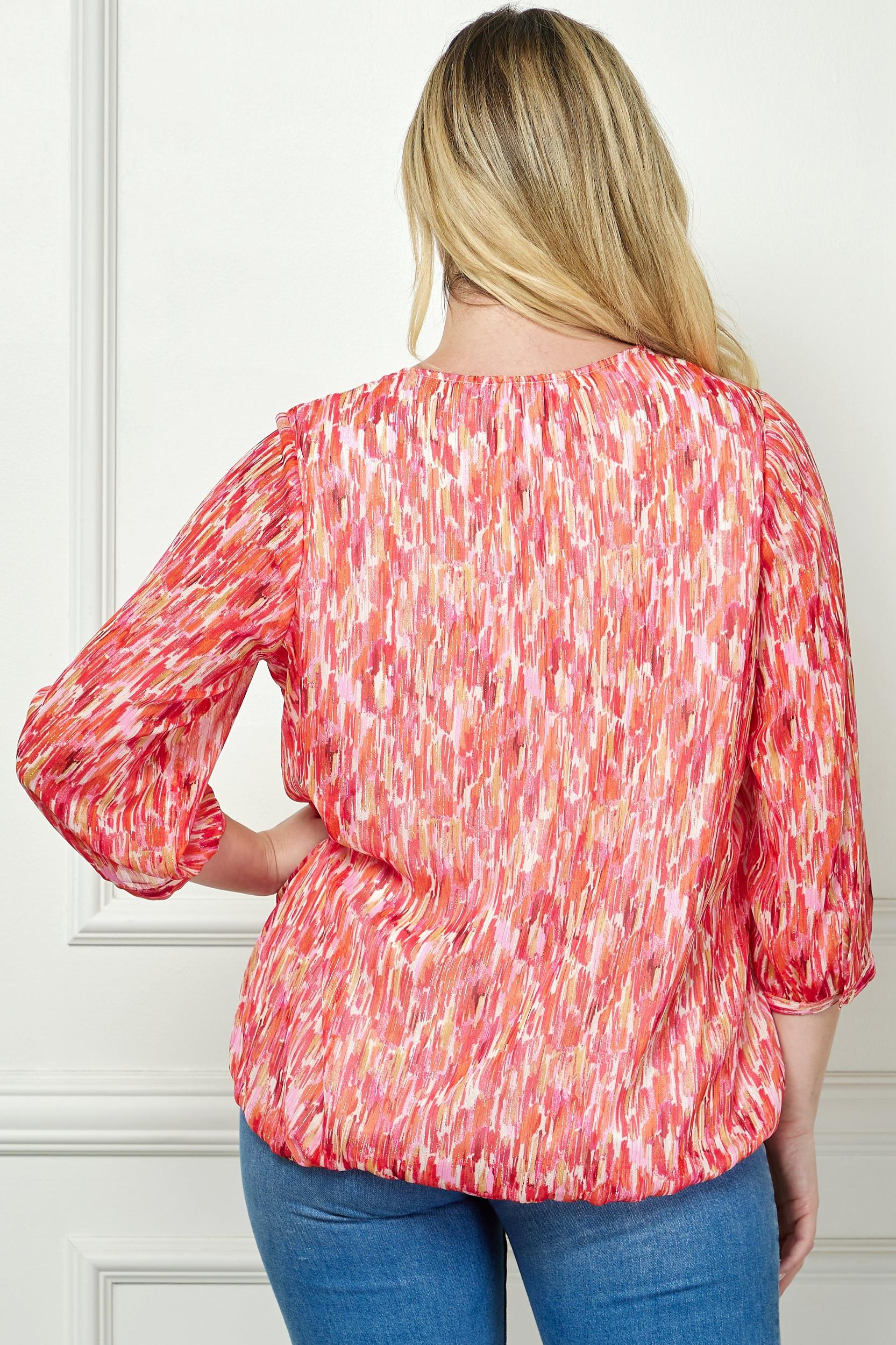 Sara Michelle 3/4 Bell Sleeve 2Fer Dress And Necklace - Plus Product Image