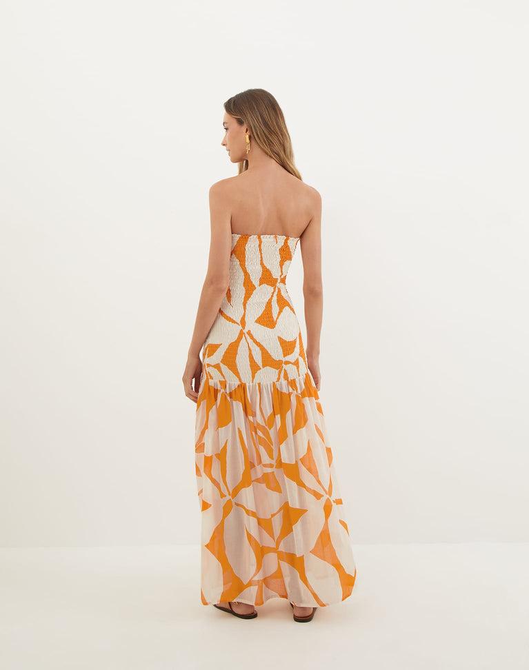 Maira Long Dress - Bossa Sunset Product Image