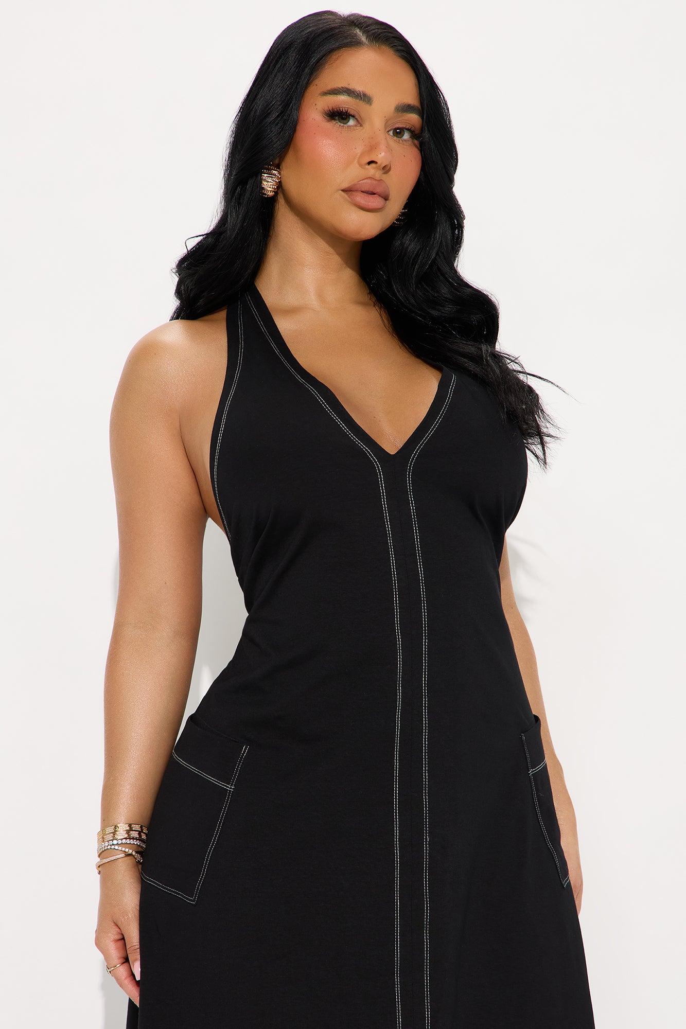 Janae Flowy Maxi Dress - Black Product Image