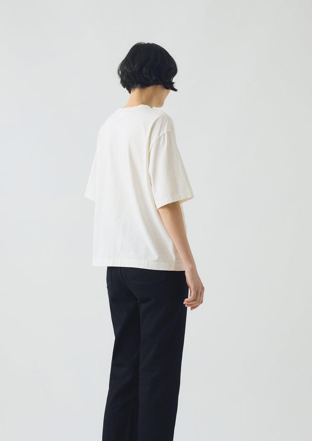 Short Sleeve Cotton Tee | Paper White Product Image