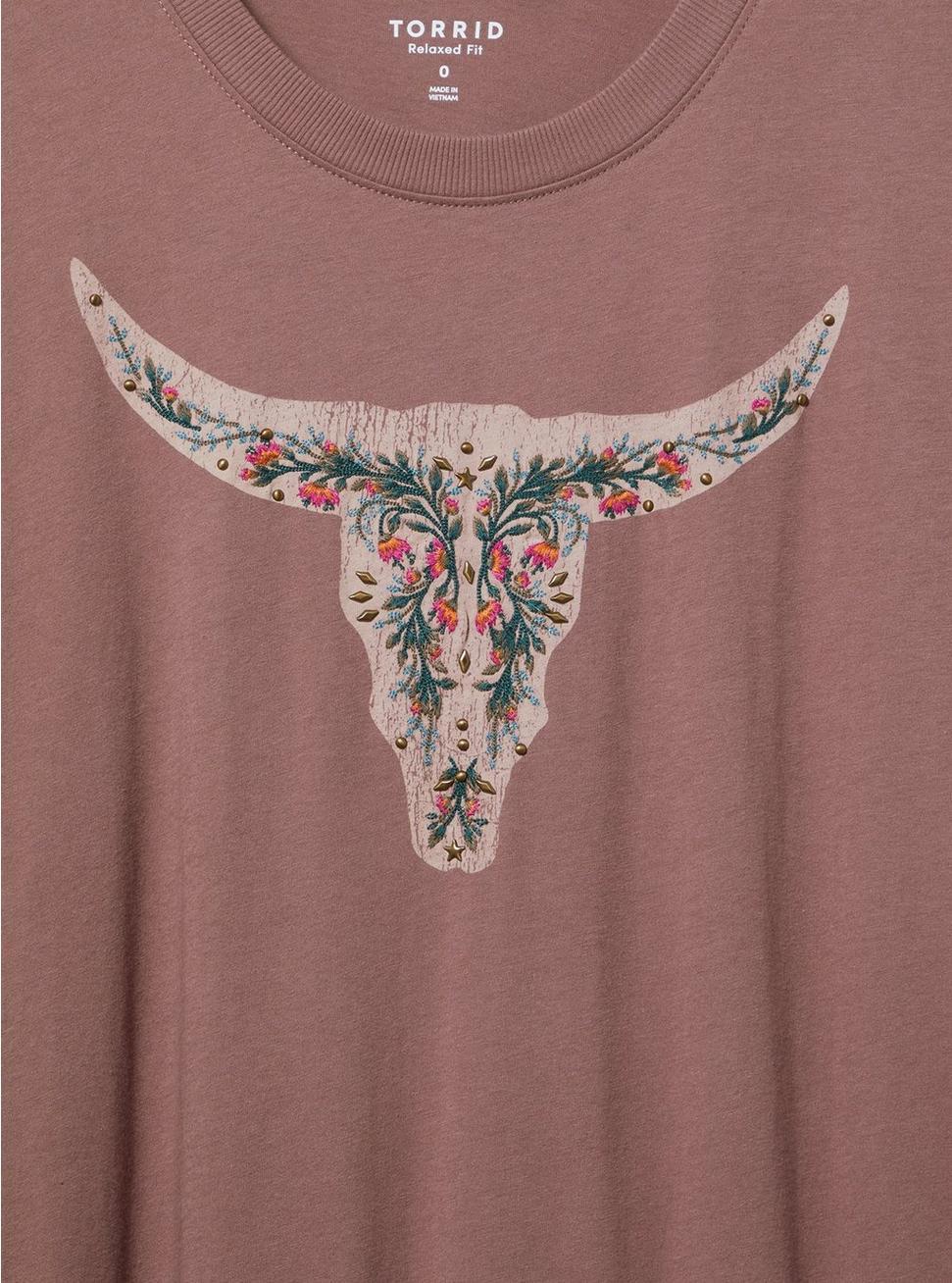 Steer Relaxed Heritage Jersey Crew Embroidered Tee Product Image