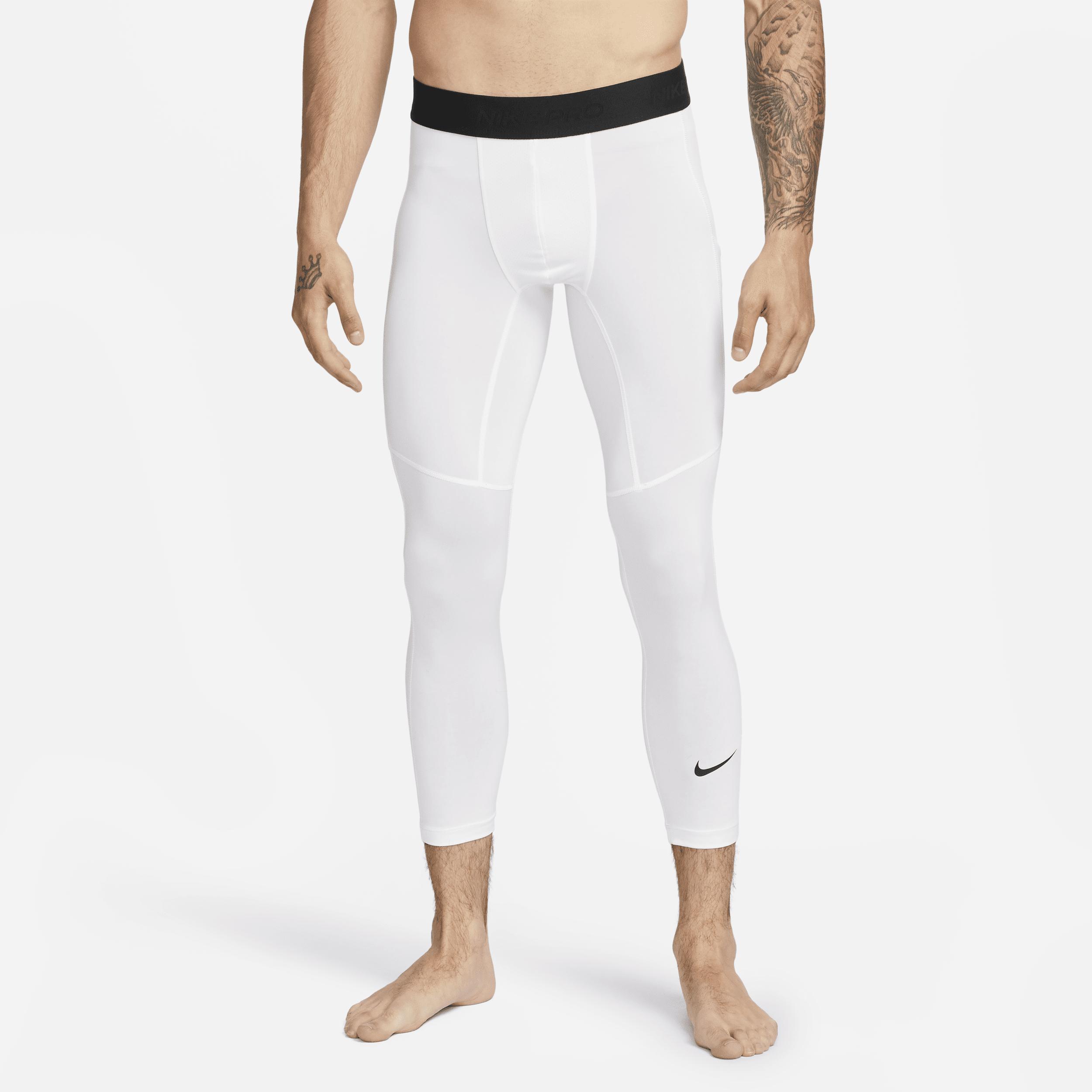 Mens Nike Pro Dri-FIT 3/4-Length Fitness Tights | FB7950-100 Product Image