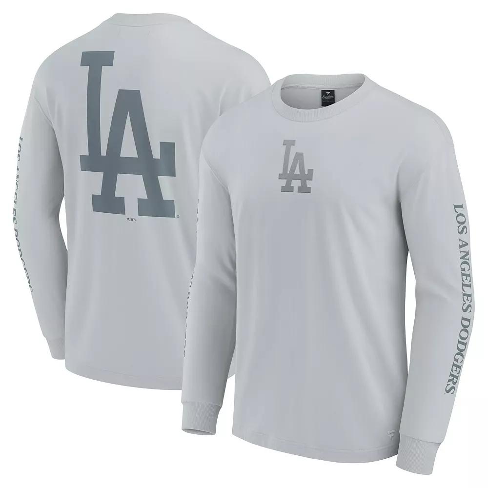 Men's Fanatics Gray Los Angeles Dodgers Elements Strive Long Sleeve T-Shirt,  Product Image