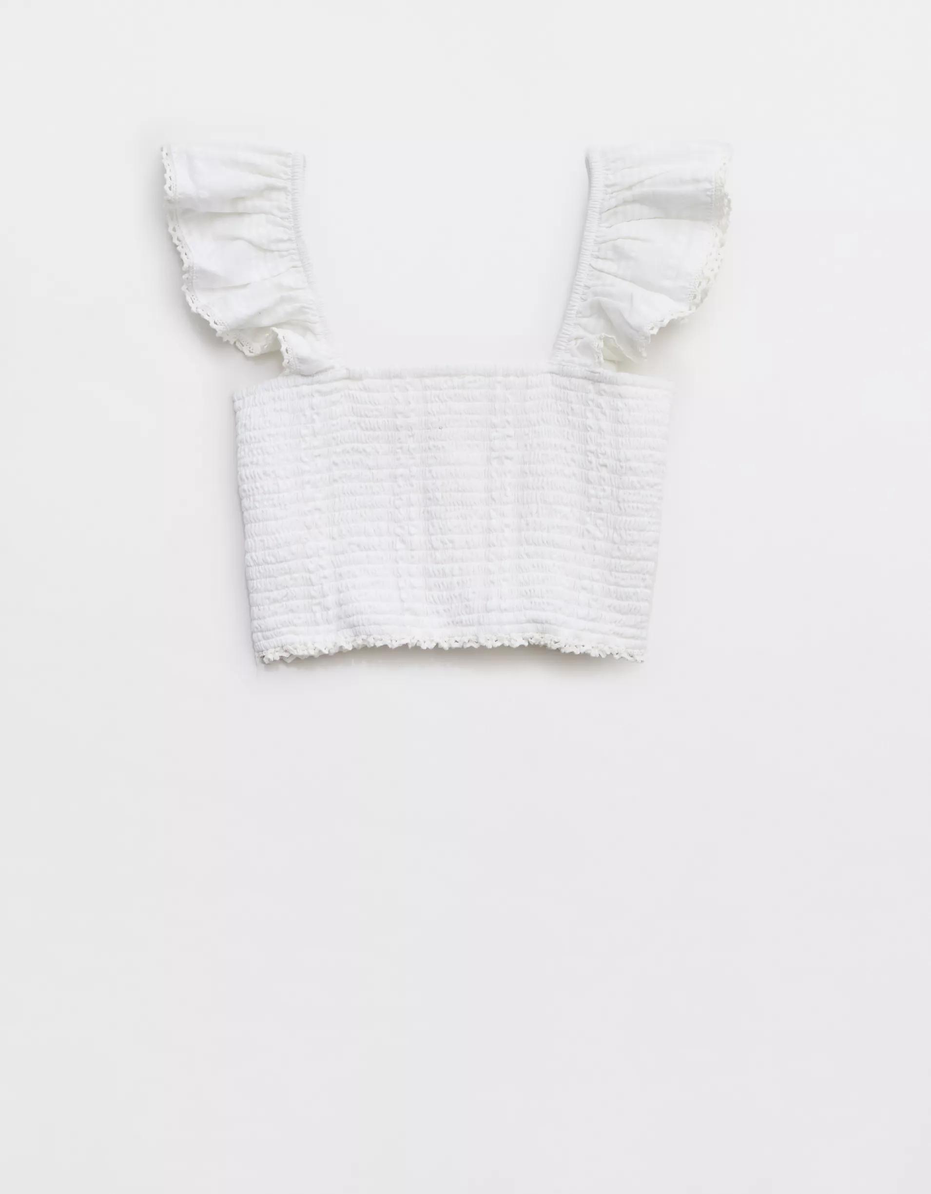 Aerie Cropped Seersucker Tank Top Product Image