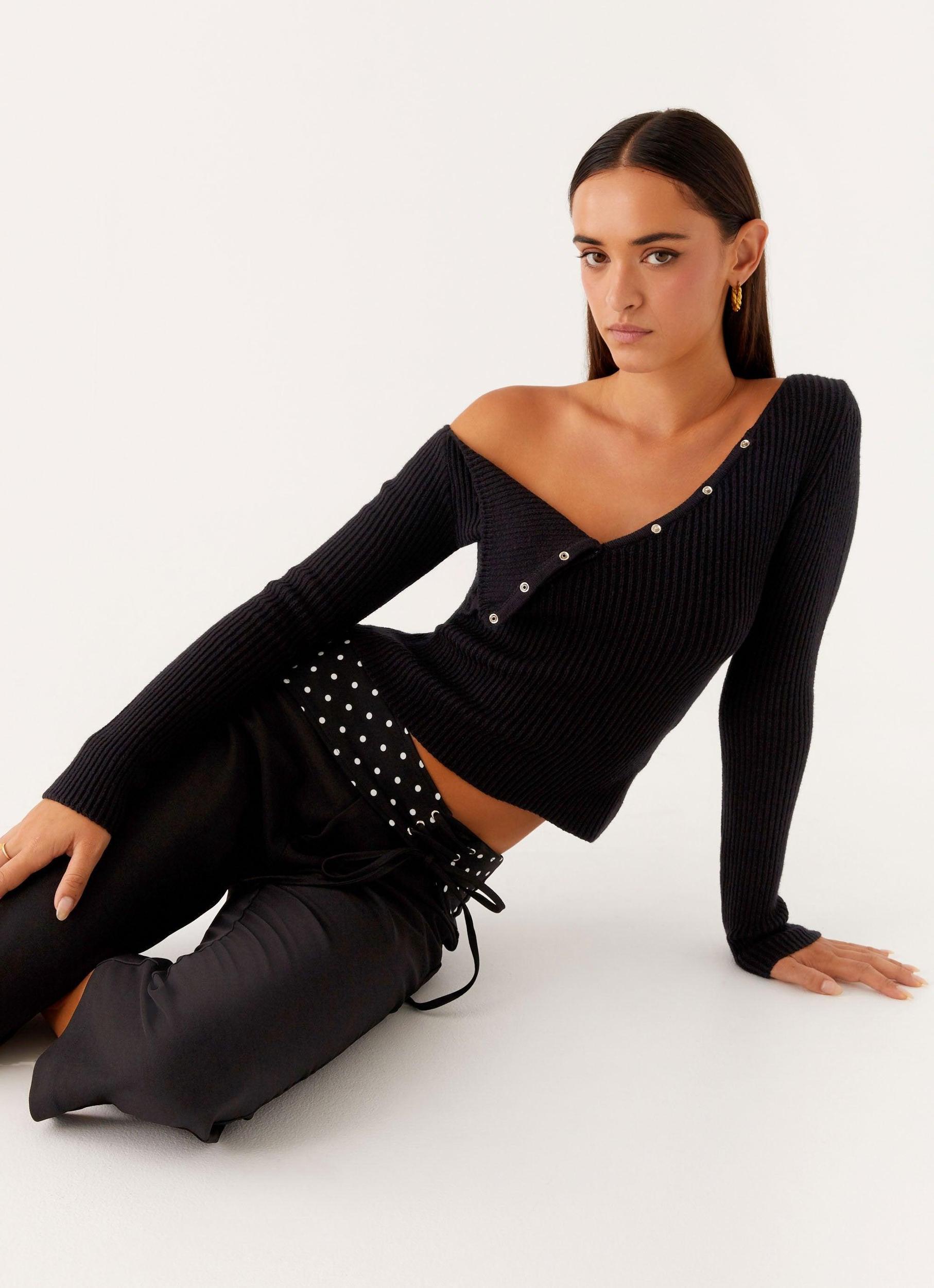 Waverly Knit Top - Black Product Image