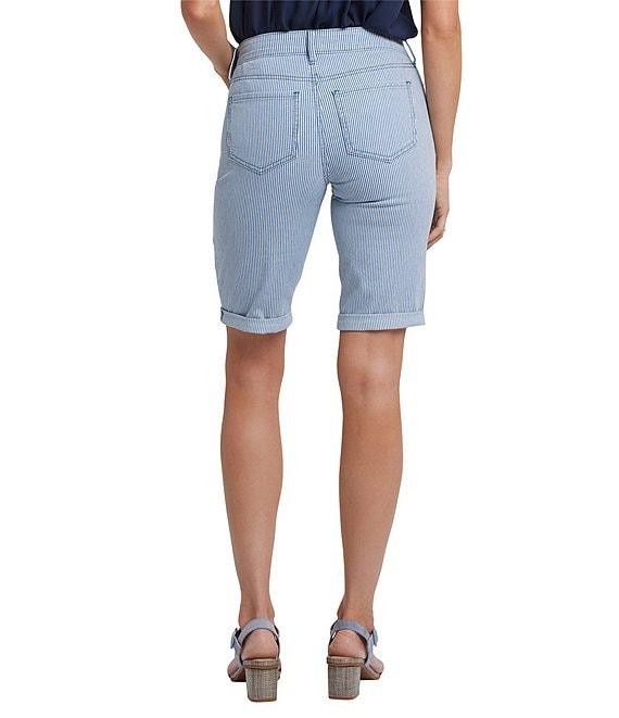 NYDJ Briella Stripe Print Lift Tuck® Denim Shorts Product Image