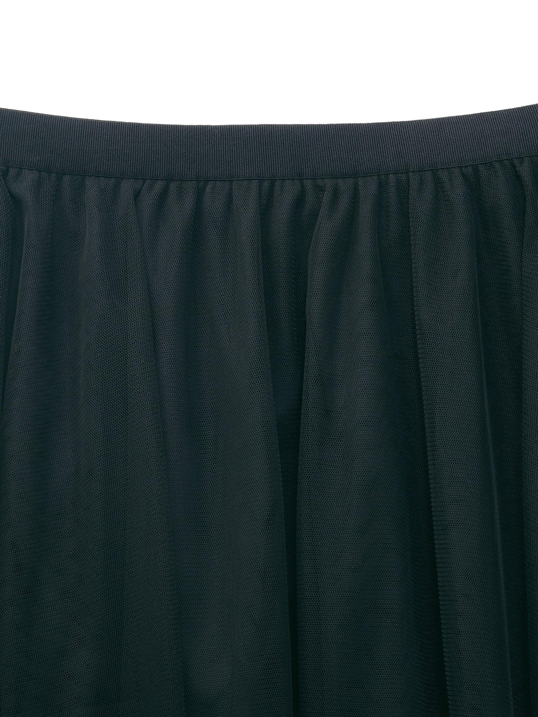 Mesh Tiered Women Elastic Waist Skirt Product Image