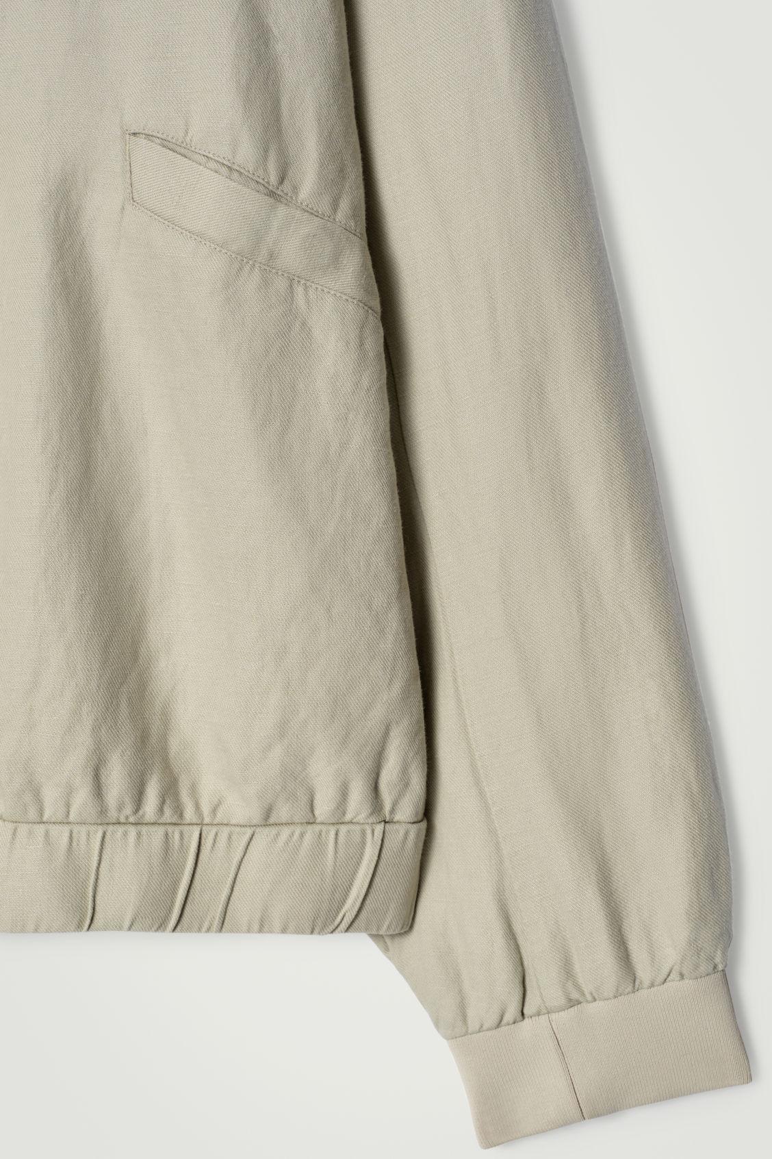 LINEN BOMBER JACKET Product Image