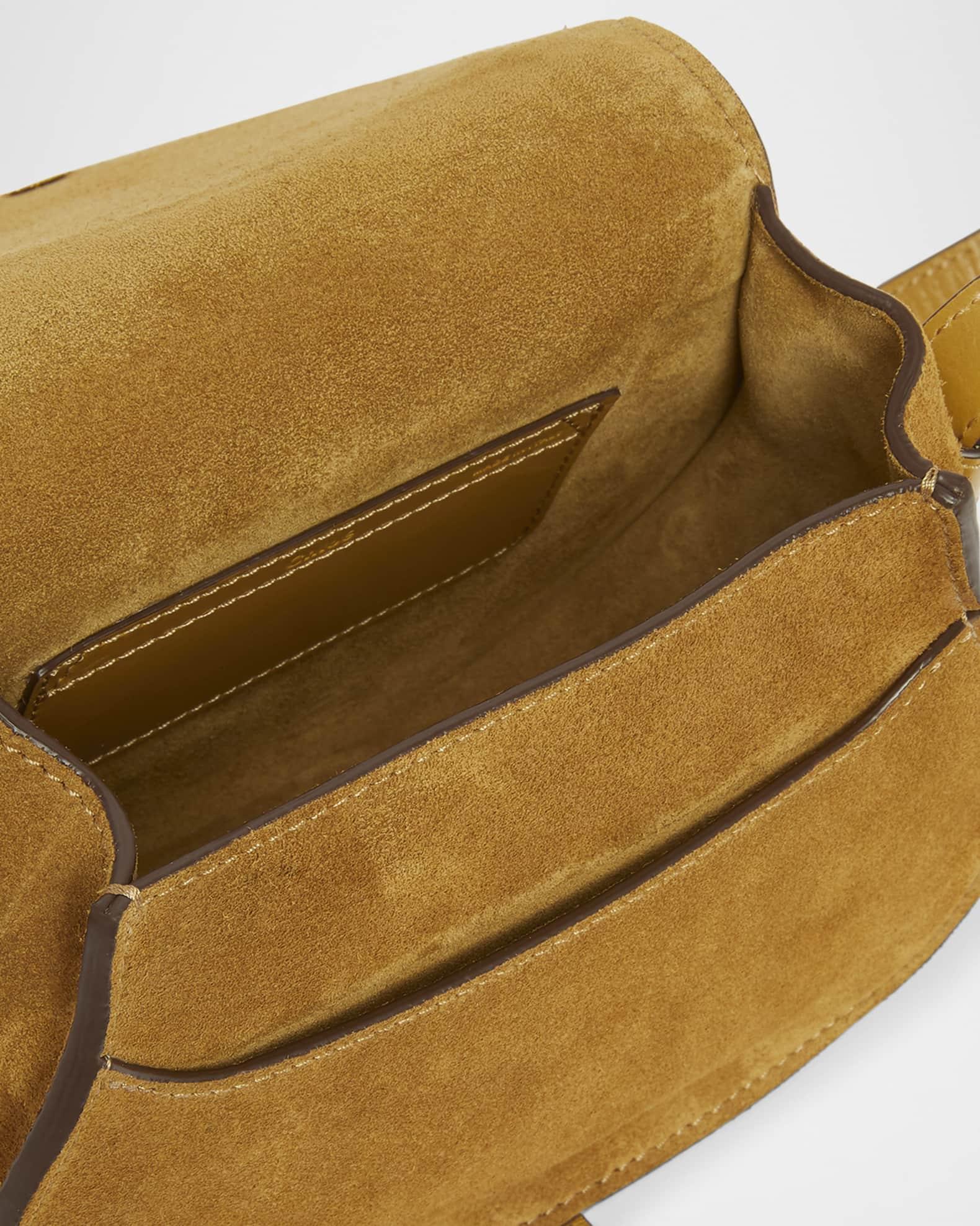 Marcie Flap Saddle Crossbody Bag in Suede  Product Image