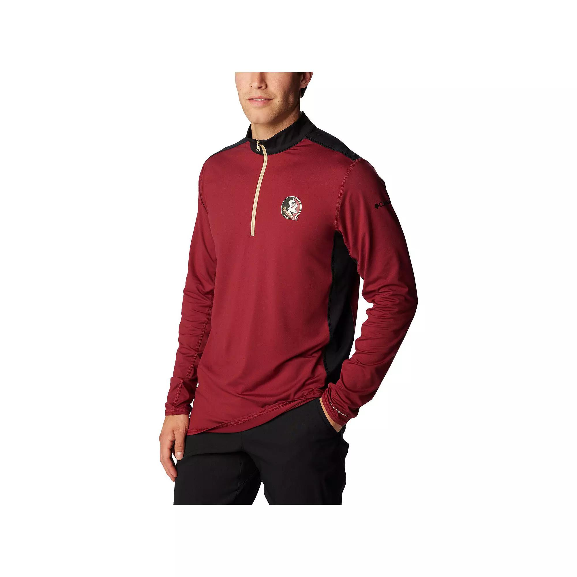 Men's Columbia Garnet Florida State Seminoles Tech Trail™ Omni-Shade Quarter-Zip Top,  Product Image