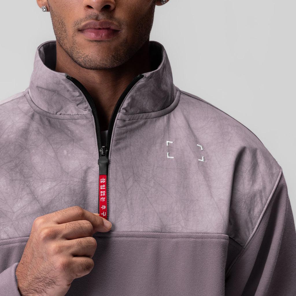 0903. Tech-Terry™ Paneled Quarter Zip - Moonscape "Wave Dye" Product Image