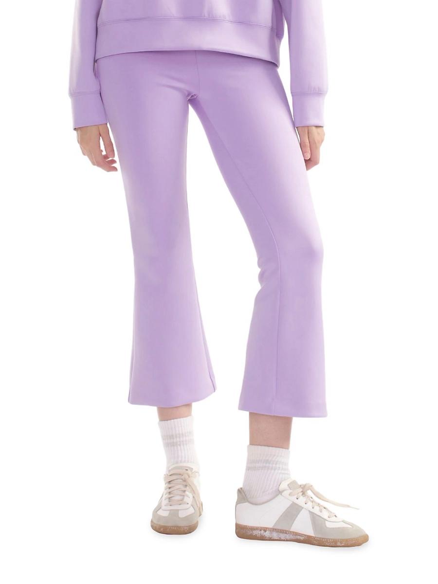 Womens High-Rise Flared Cropped Pants Product Image