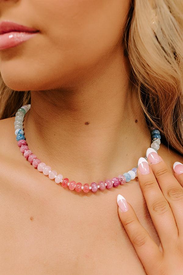 Calm Energy Semi Precious Necklace in Pink Product Image