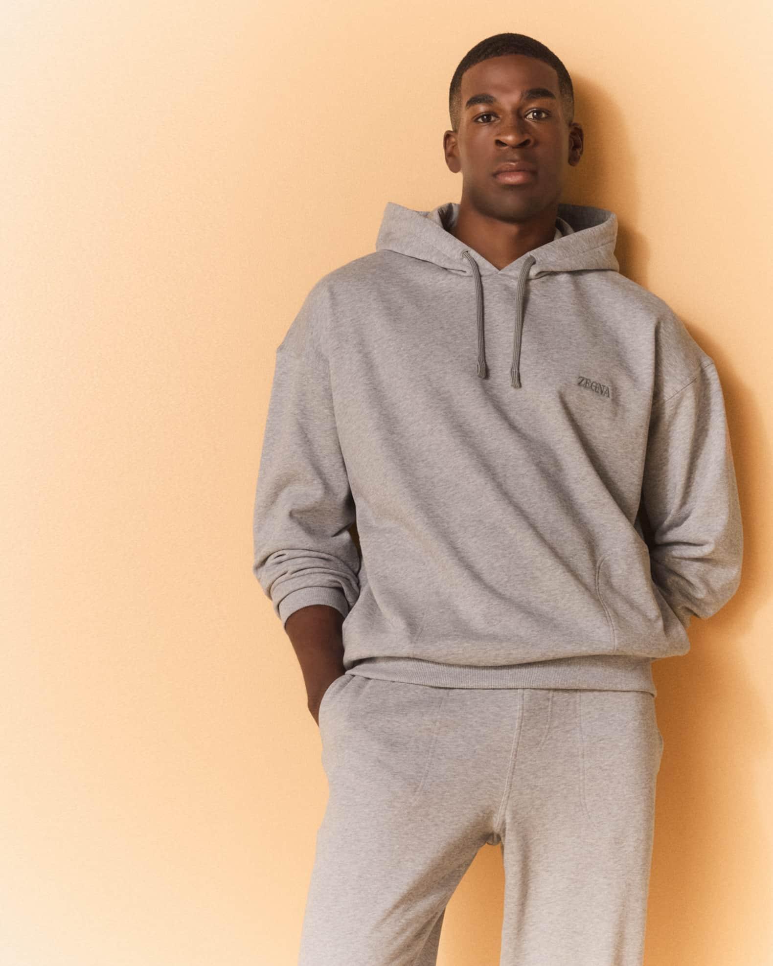 Men's Cotton Hooded Sweatshirt Product Image