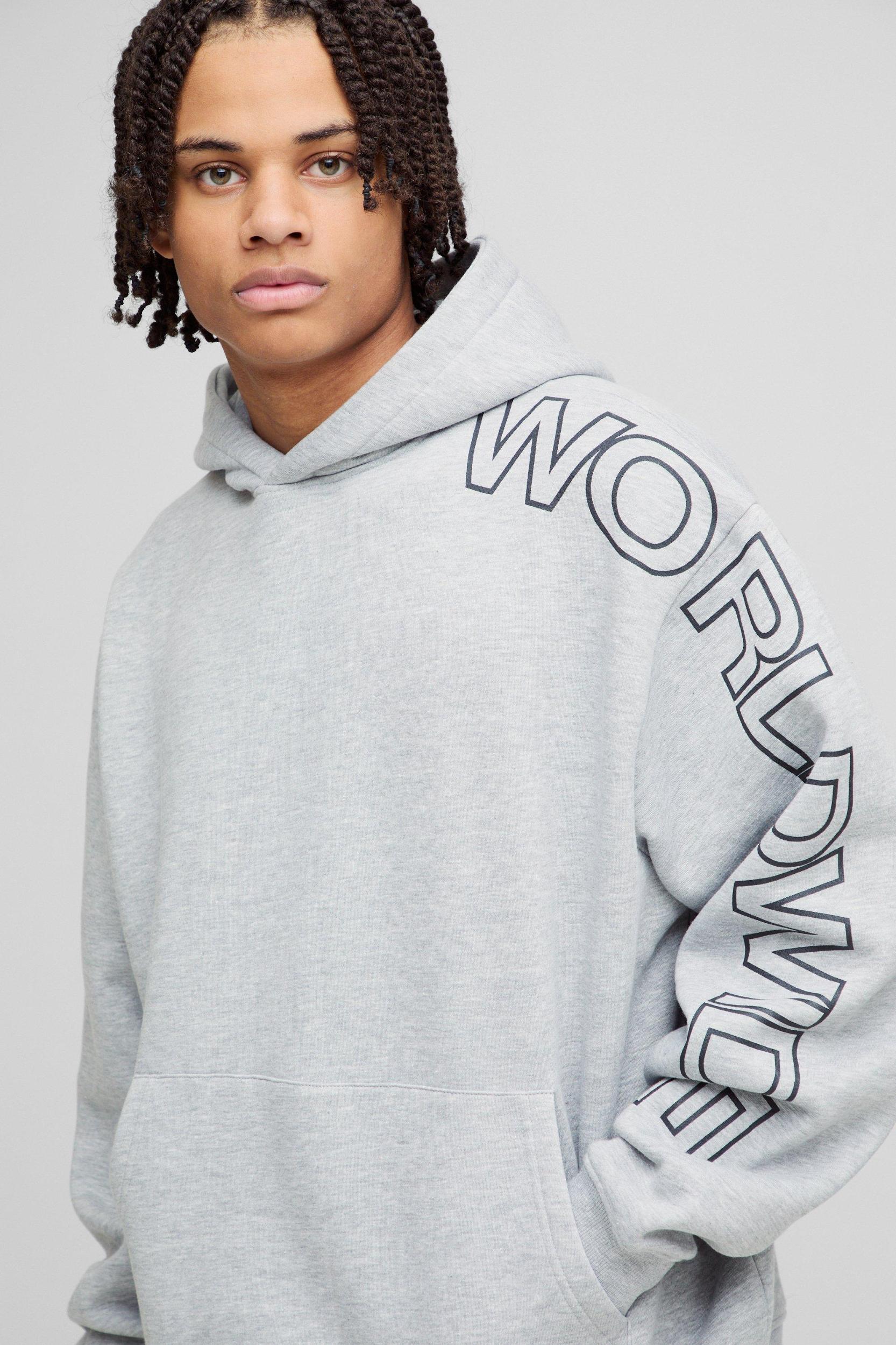 Oversized Worldwide Hoodie | boohooMAN USA Product Image