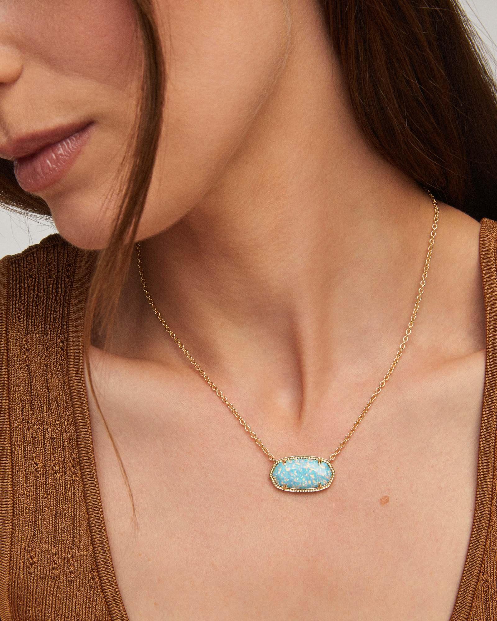 Elisa Gold Statement Short Pendant Necklace Product Image