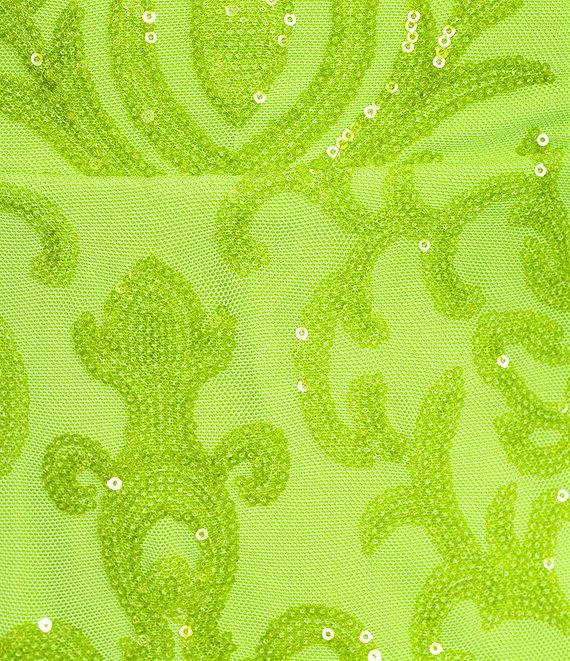 Lulus Textured Sequin Lace Up Mini Dress Product Image