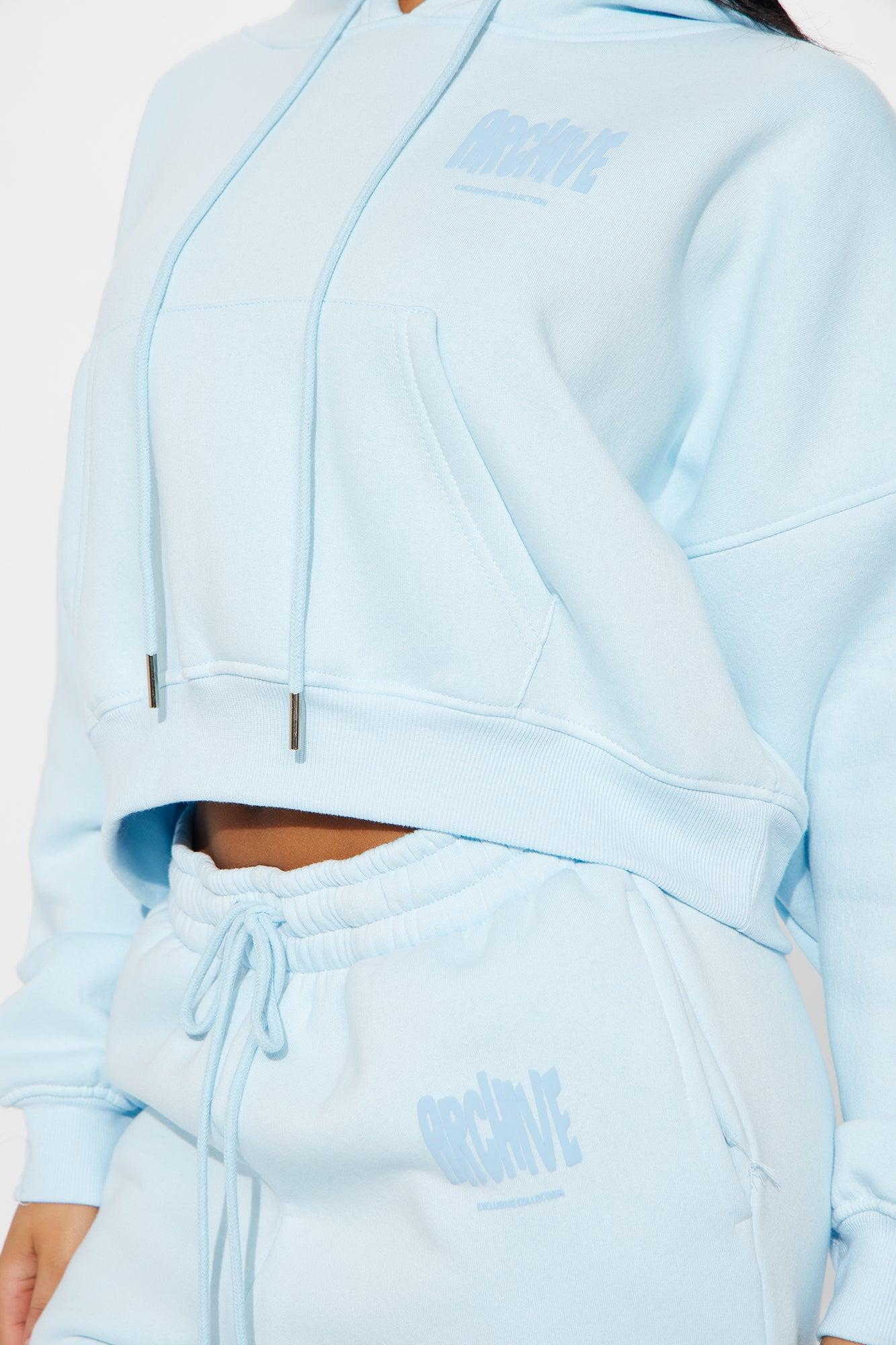 Archive Mode Fleece Pant Set - Light Blue Product Image