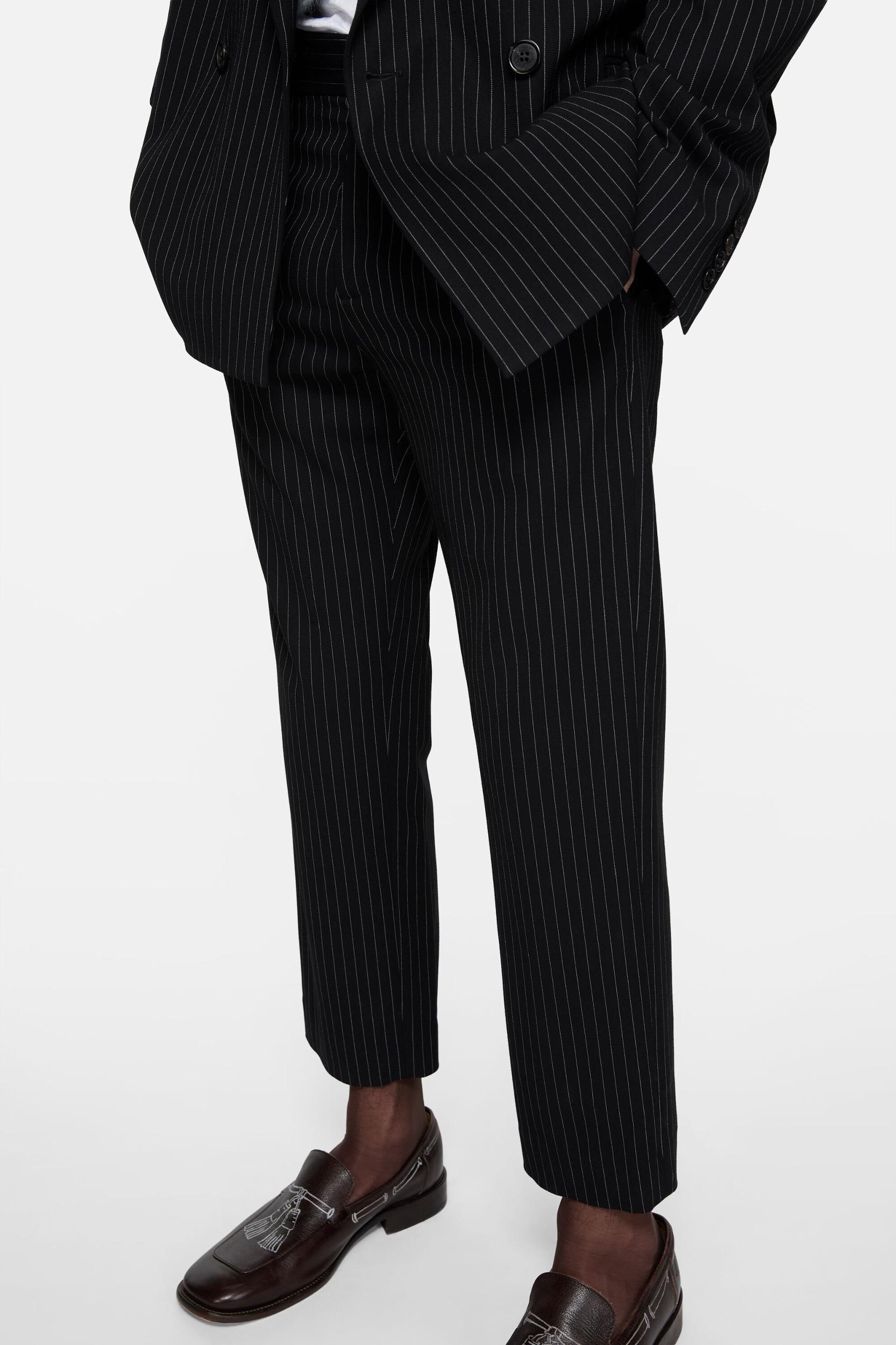 Pinstripe suit trousers Product Image