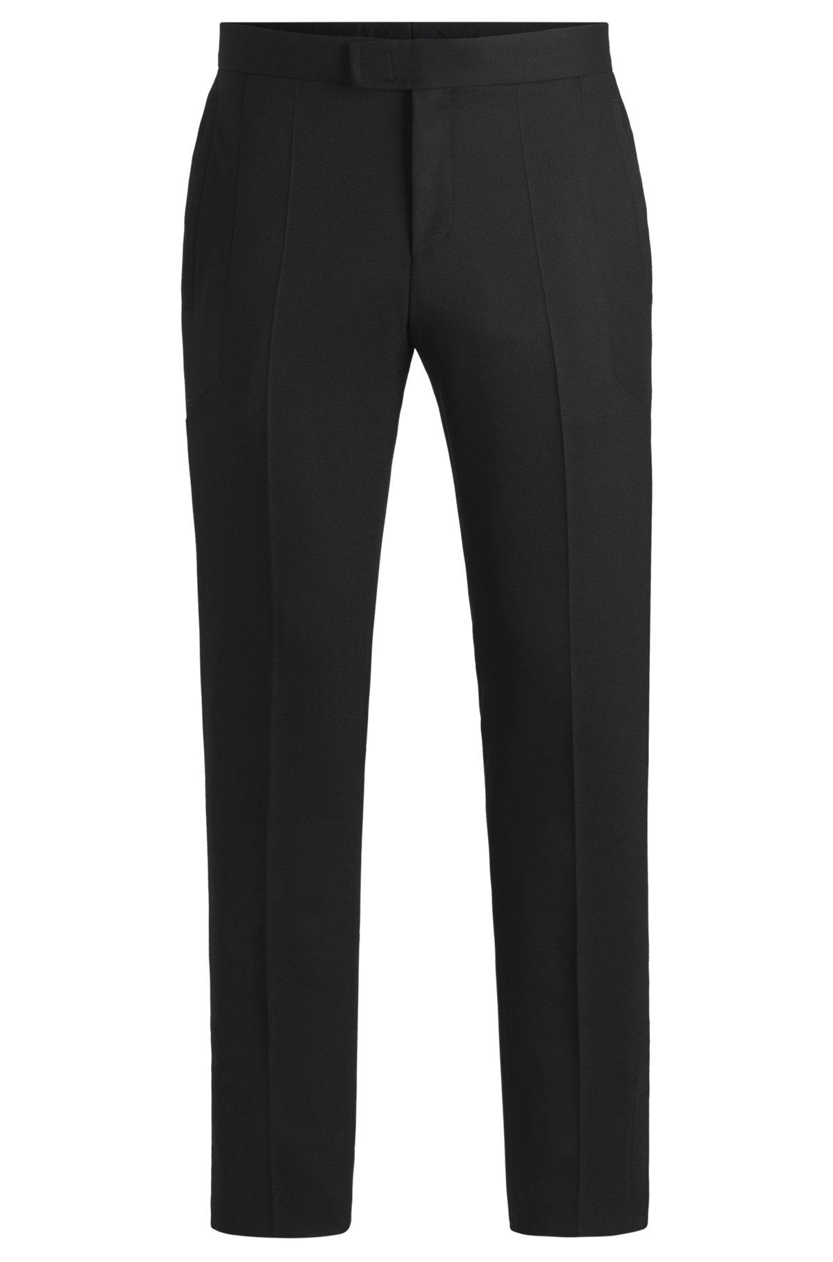 Slim-fit suit trousers in wool twill Product Image