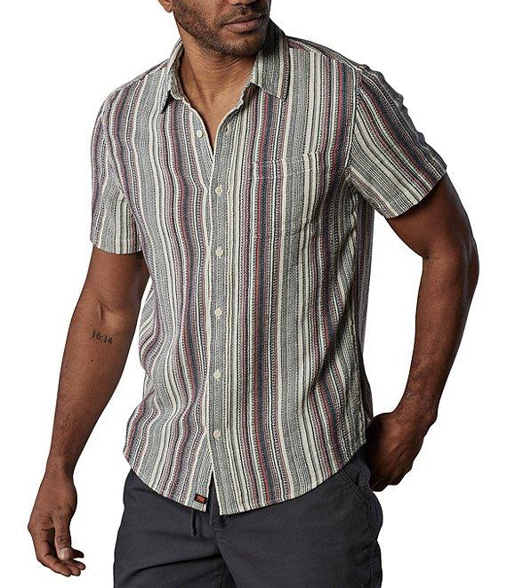 The Normal Brand Freshwater Stripe Short Sleeve Woven Shirt Product Image