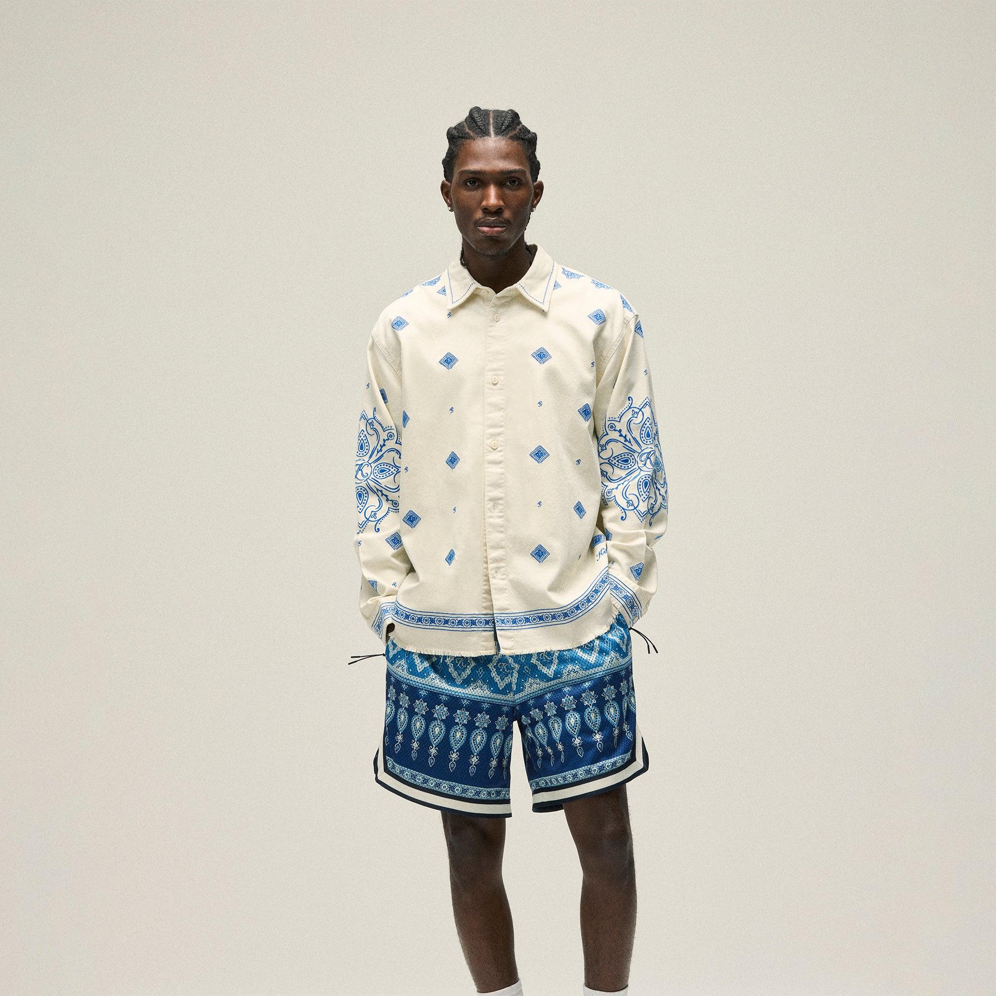 Kith Raw Hem Denim Apollo Shirt - Lake Male Product Image